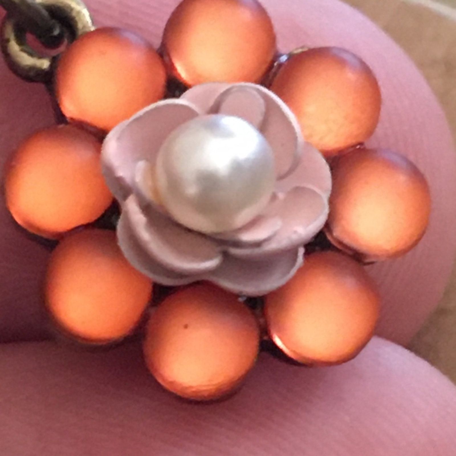 Jewelry Brass tone setting cabochon flower charm Size ONE SIZE - 3 Thumbnail