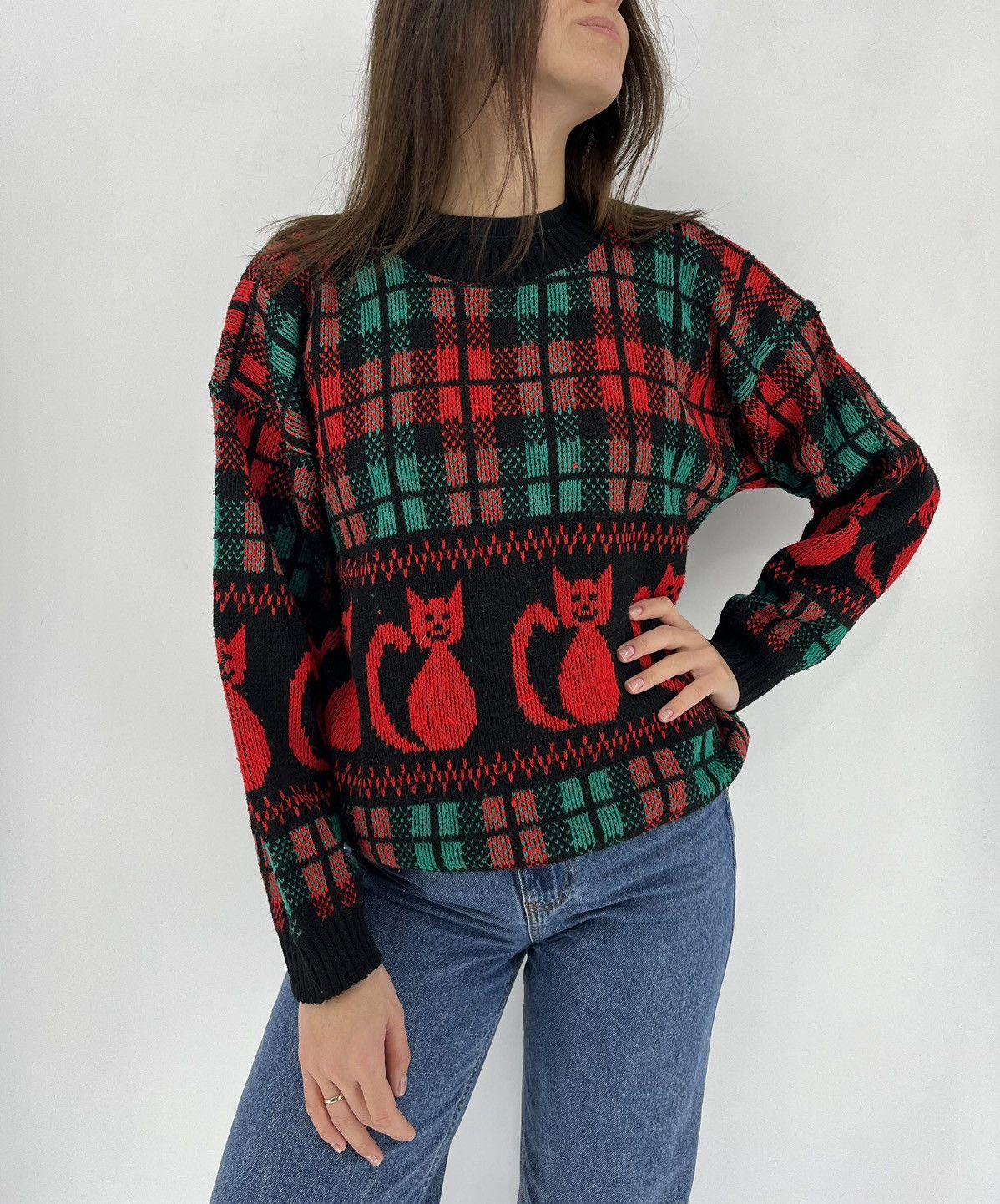 Other Knit Street Vintage Womens Sweater Art Made in USA Size M / US 6-8 / IT 42-44 - 3 Thumbnail