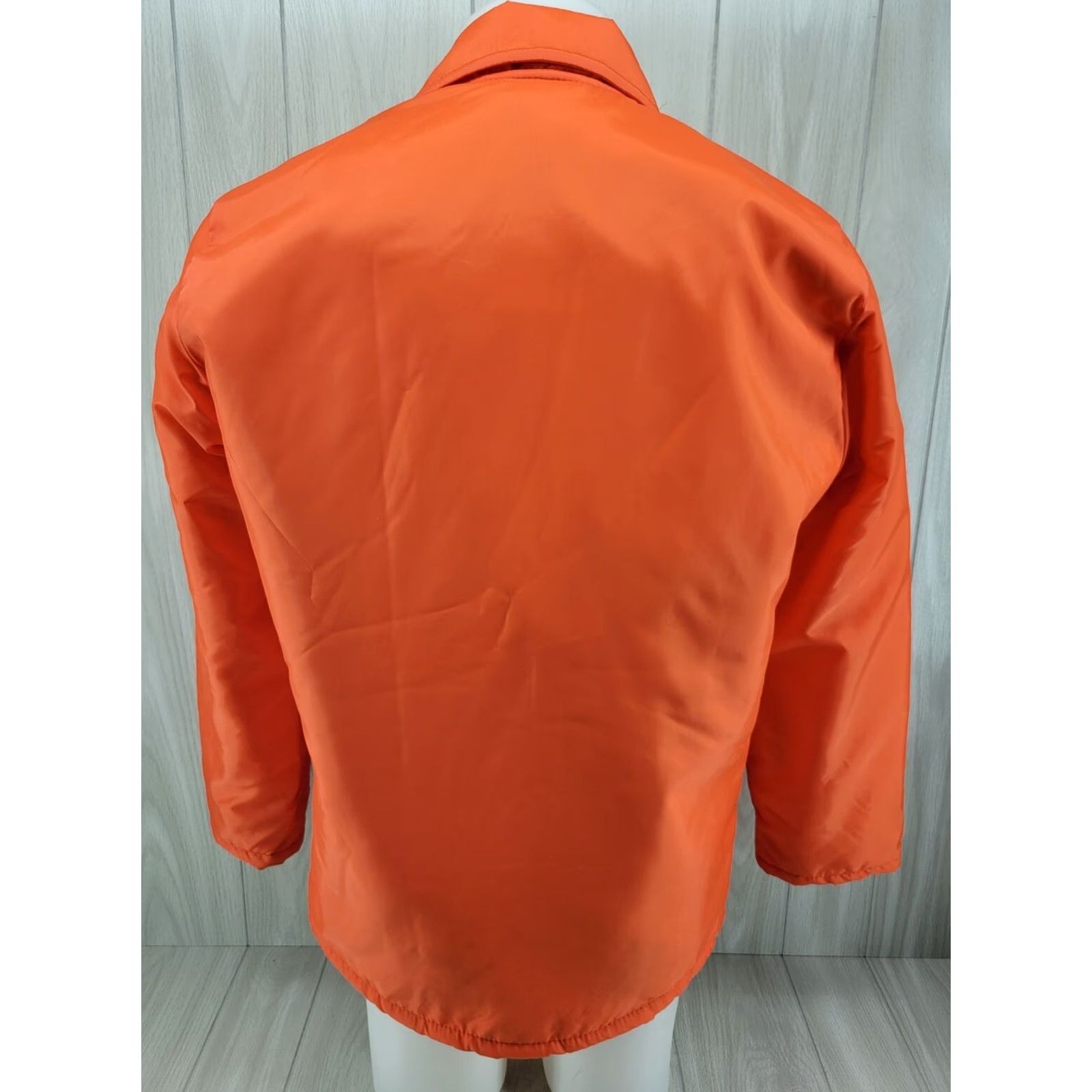 Salem Sportswear VINTAGE Gem Sportswear Nylon Satin Hunter Orange Jacket Medium USA Mens Bomber Snap Embroidered 90s Theme USA Golf Satin Nylon Size US M / EU 48-50 / 2 - 6 Thumbnail