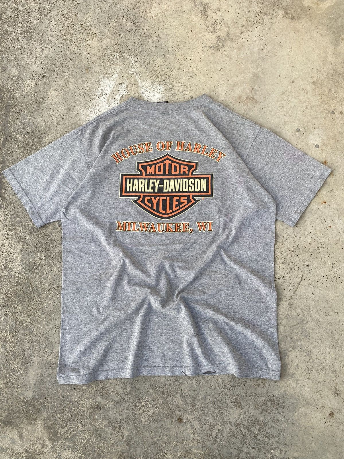 Harley Davidson Thrash Faded Harley Davidson OG Logo Tshirt Size US L / EU 52-54 / 3 - 1 Thumbnail