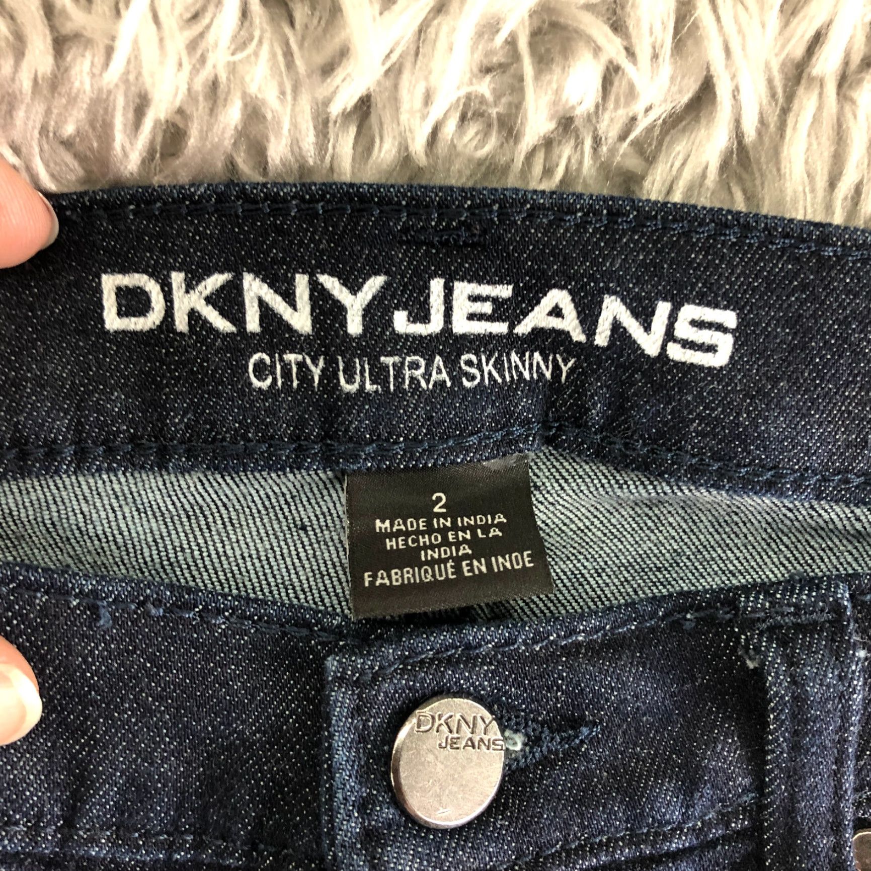 DKNY DKNY City Ultra Skinny Jeans Womens Size 2 Mid Rise Dark Wash Blue Denim Size 26" / US 2 / IT 38 - 7 Thumbnail