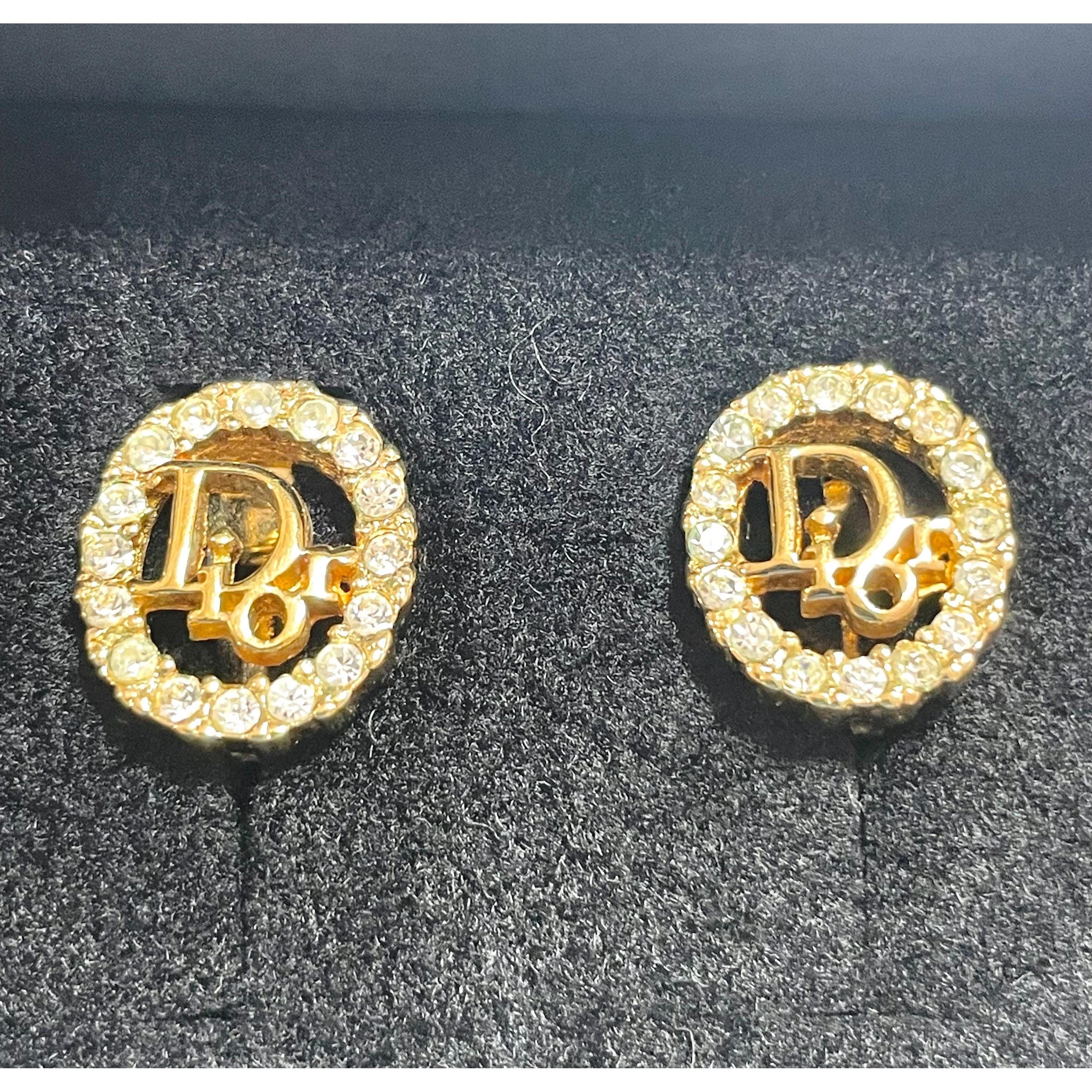 Dior Vintage Christian Dior earrings with rhinestone crystals. Size ONE SIZE - 3 Thumbnail