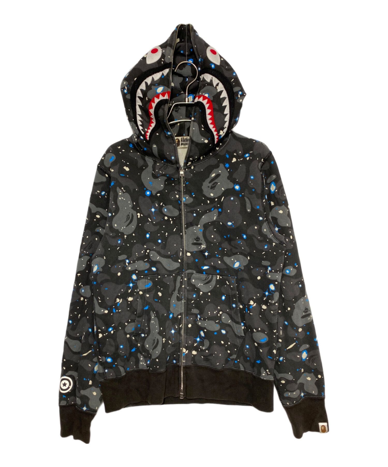 Bape Space Camo Shark Full Zip Hoodie | Grailed