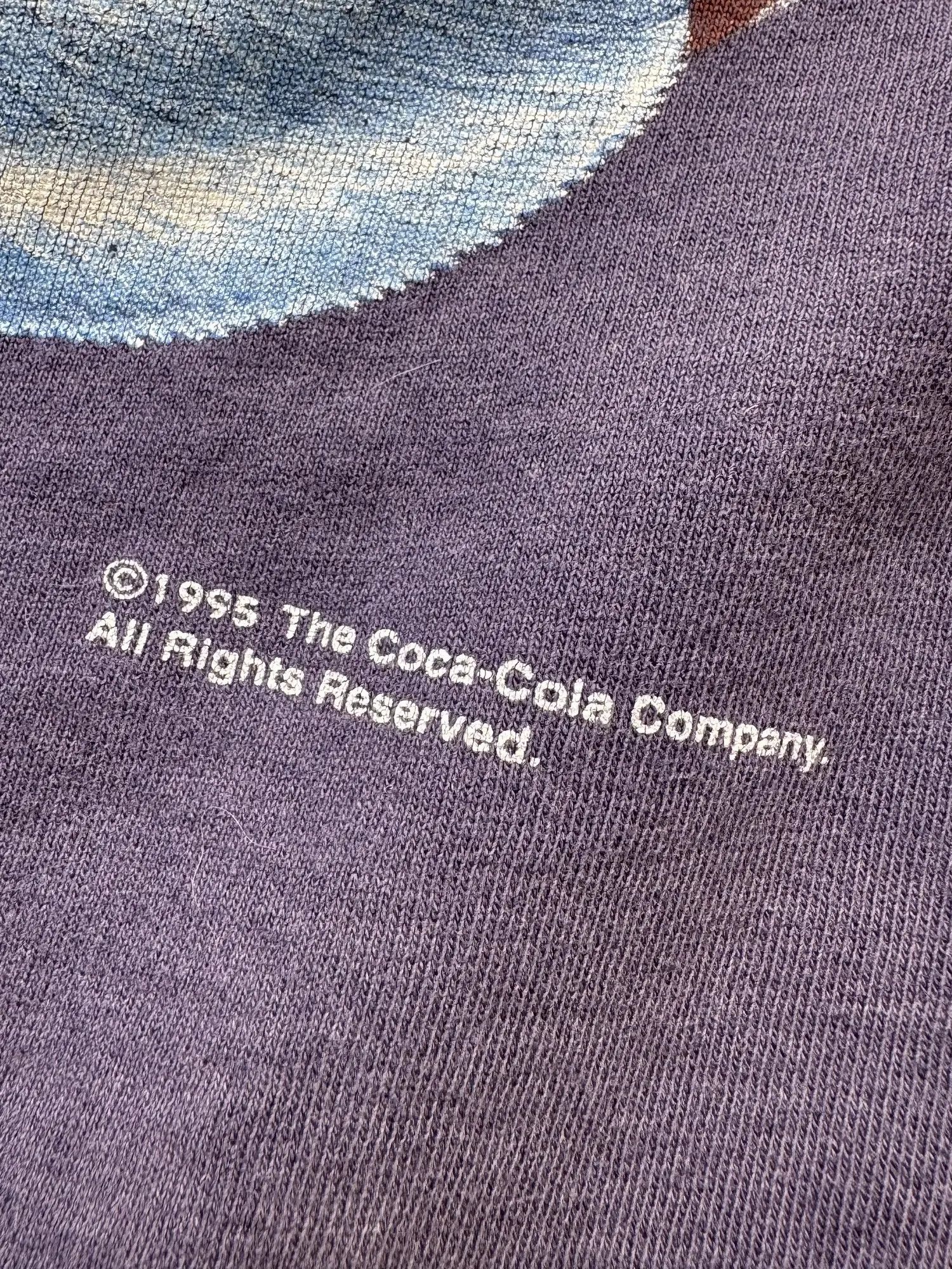 Coca Cola Coca Cola 1995 Vintage Thrashed T-Shirt (459) Size US L / EU 52-54 / 3 - 5 Thumbnail