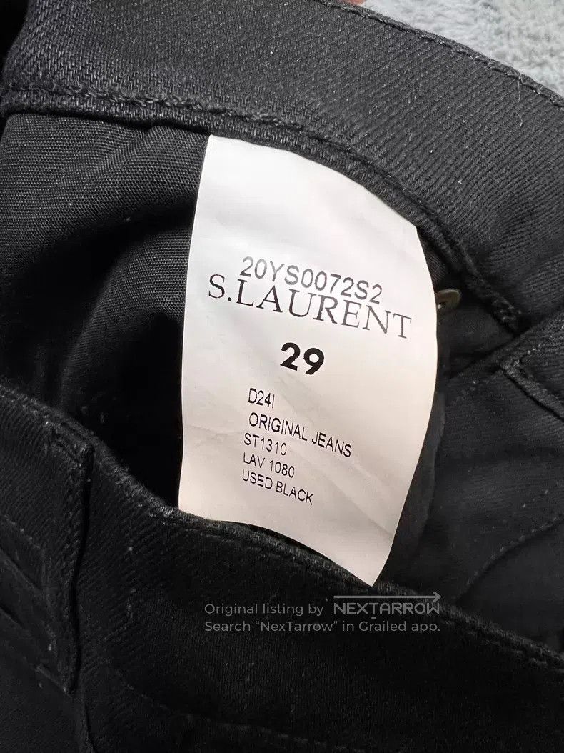 Saint Laurent Paris Saint Laurent Paris Black Straight Wide Leg Jeans Size US 29 - 5 Thumbnail