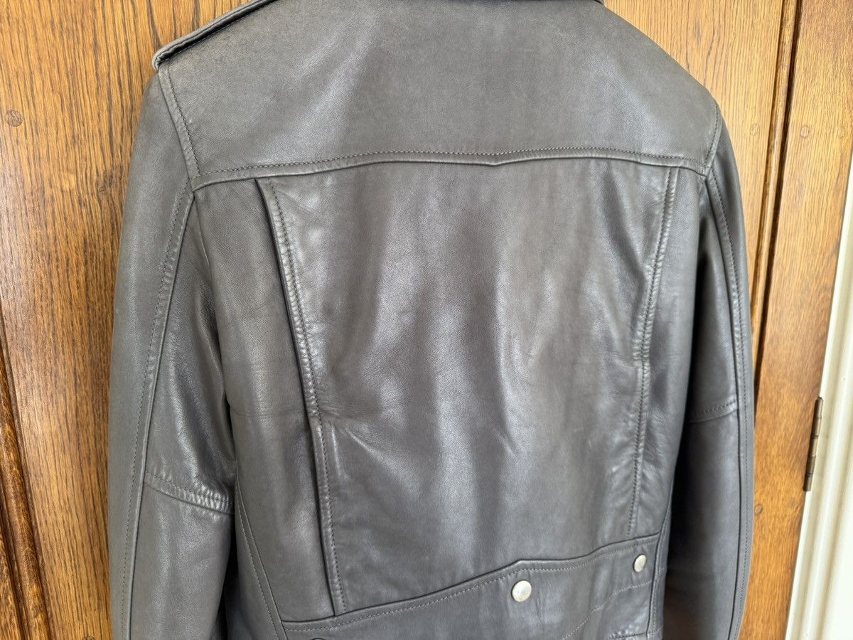 Saint Laurent Paris SS15 Saint Laurent L01 gray biker leather jacket Hedi FR38 Size S / US 4 / IT 40 - 13 Thumbnail