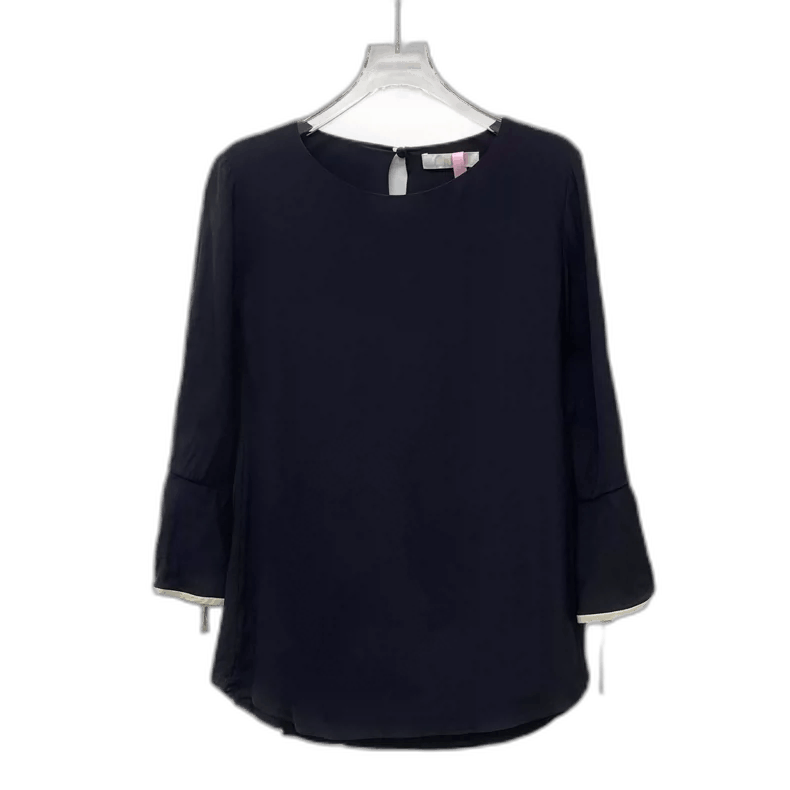Chloe Chloe Black Silk Long Sleeve Tie Top Size S / US 4 / IT 40 - 1 Thumbnail