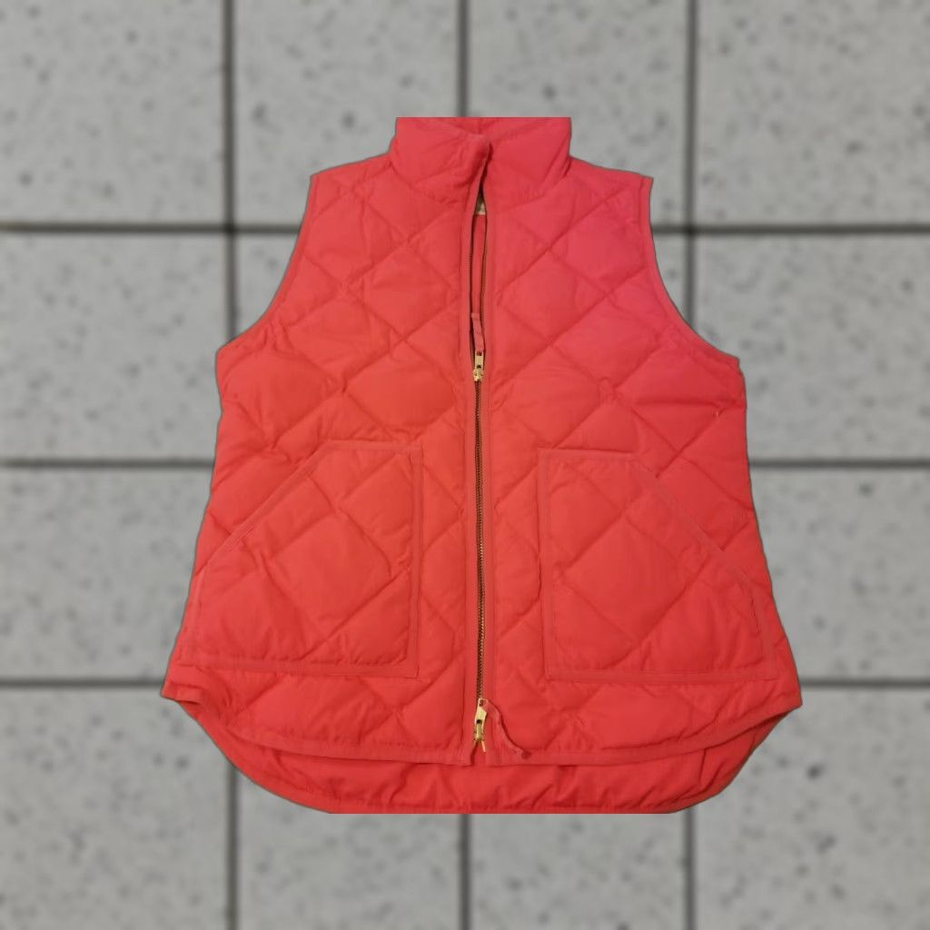 J.Crew VINTAGE J.CREW Full Zip Vest Womens Orange Down Filled S Small Polyester Jacket Womens Boys Girls Mens Size S / US 4 / IT 40 - 1 Thumbnail