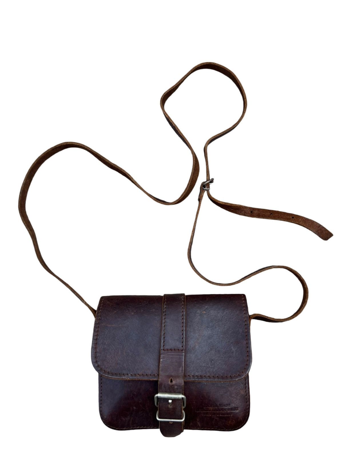 Leather Vintage Thielemann GMBH Scratches Patina Leather Mini Bag Size ONE SIZE - 9 Thumbnail