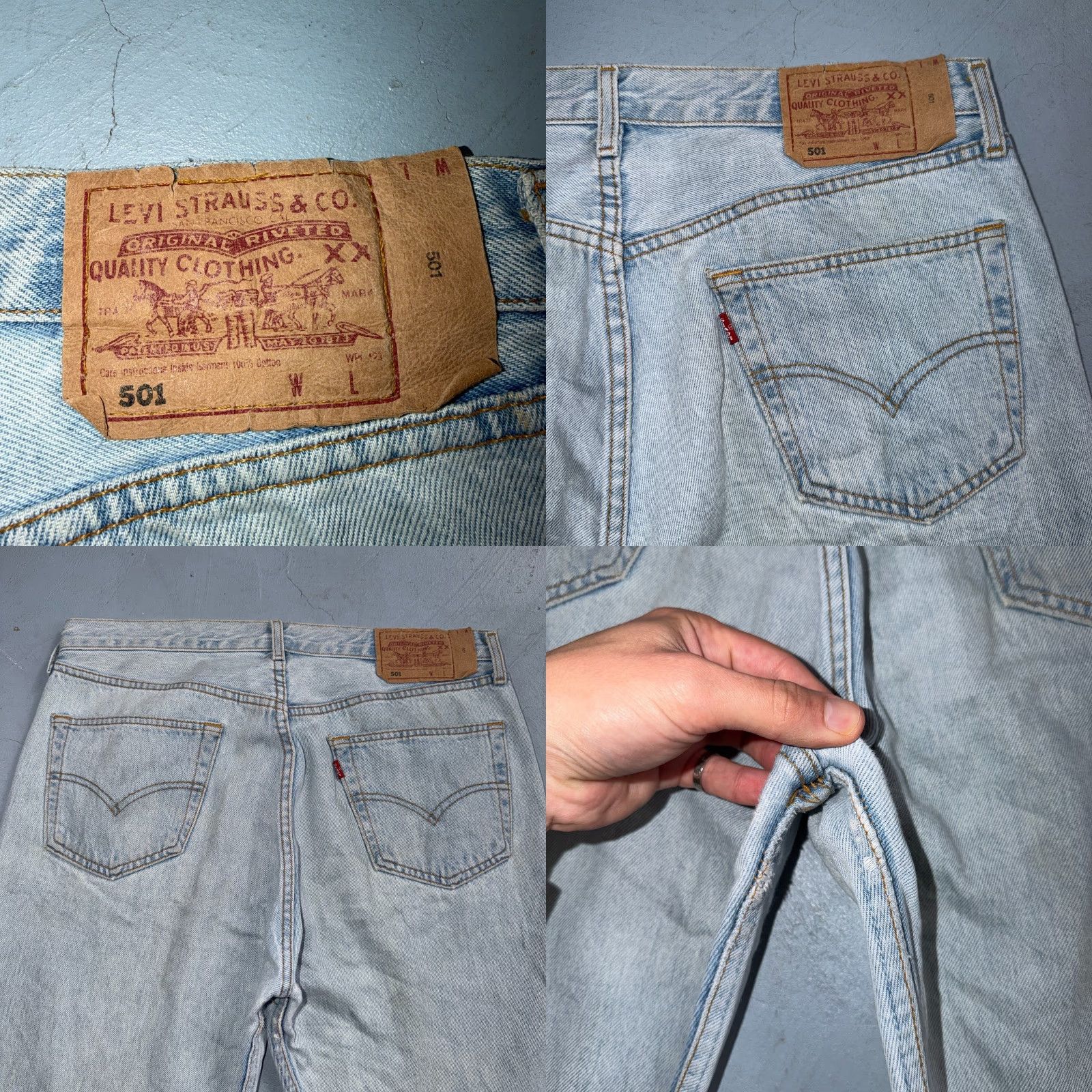 Levi's VINTAGE Levi's 501 Jeans Blue Light Wash 36x36 XX Straight Leg 90s USA Men Carth Size US 36 / EU 52 - 10 Thumbnail