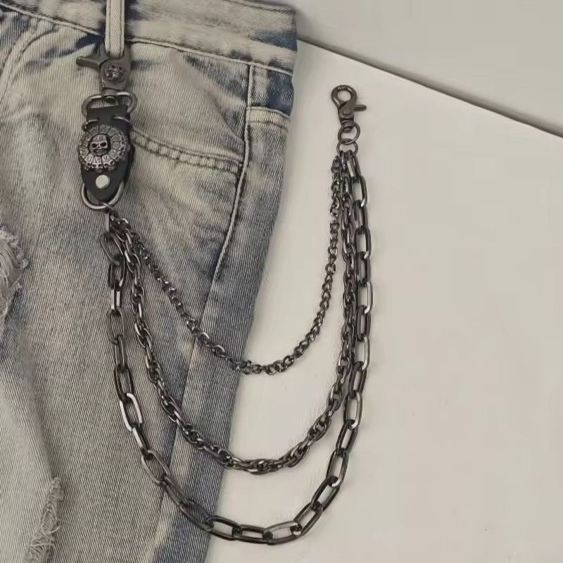 Jewelry Skull Wallet Chain - Punk Biker Jean Chain Multi-Layer Size ONE SIZE - 2 Thumbnail