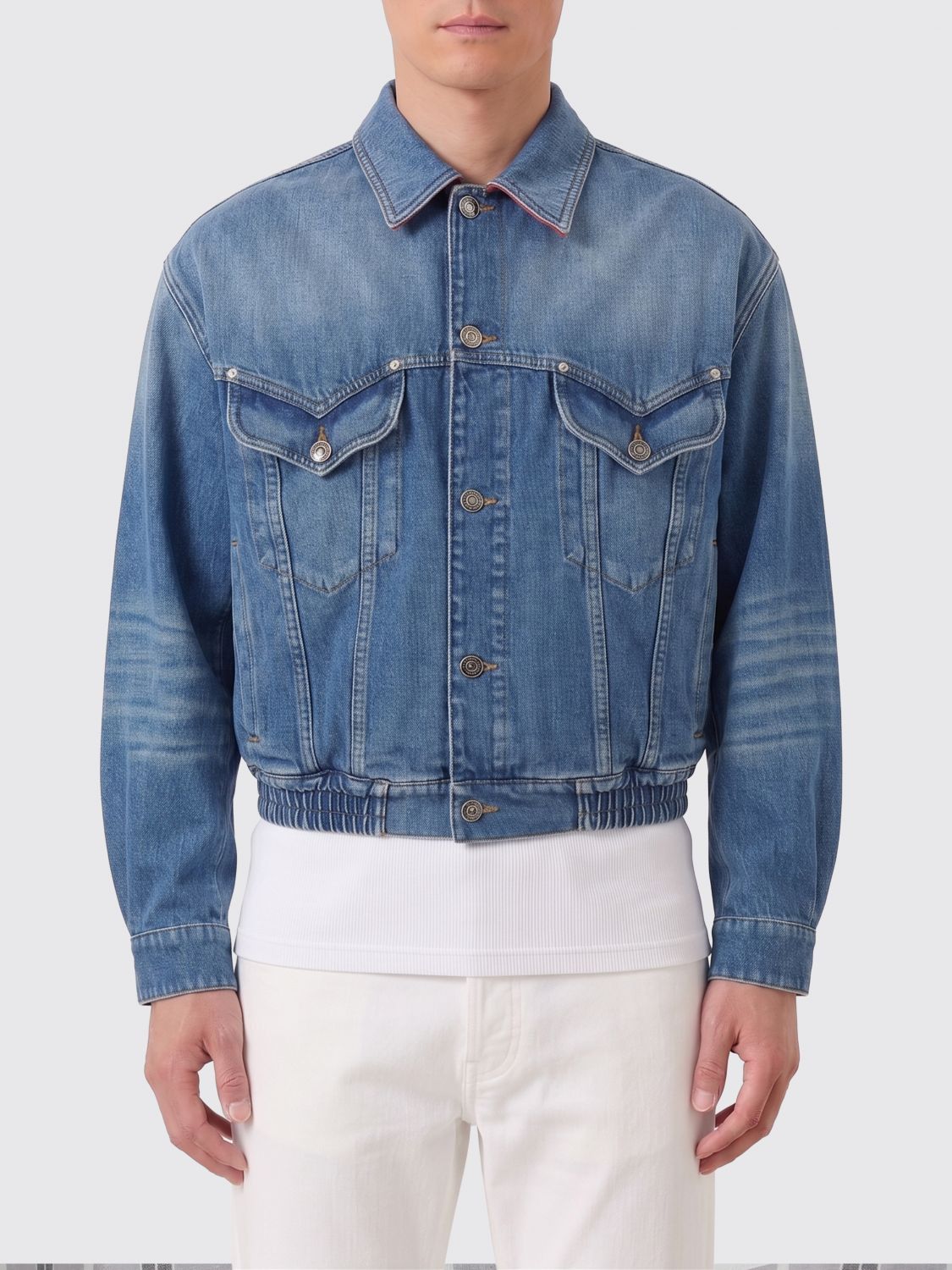 Versace Versace Jacket Men Blue Size US M / EU 48-50 / 2 - 1 Thumbnail