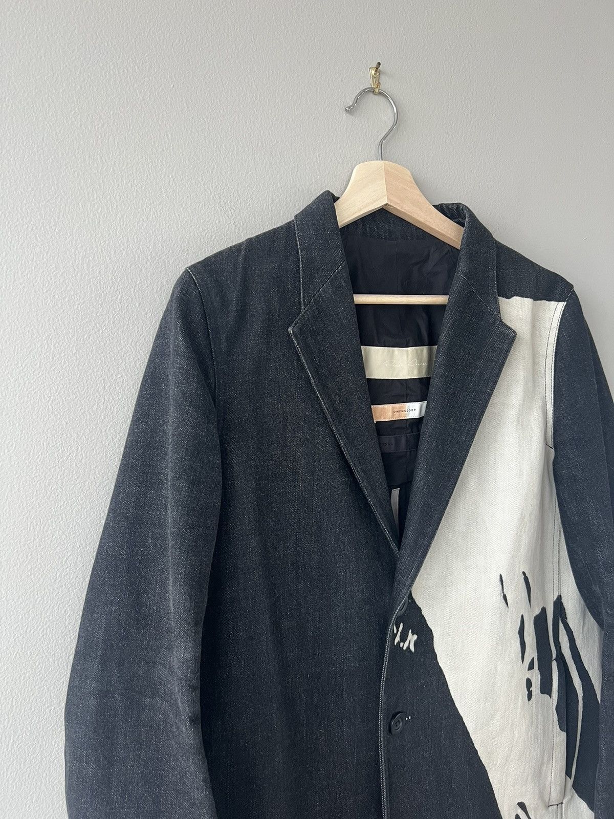 Rick Owens FW16 MASTODON Vomit Moreau Denim Coat Size US M / EU 48-50 / 2 - 2 Thumbnail