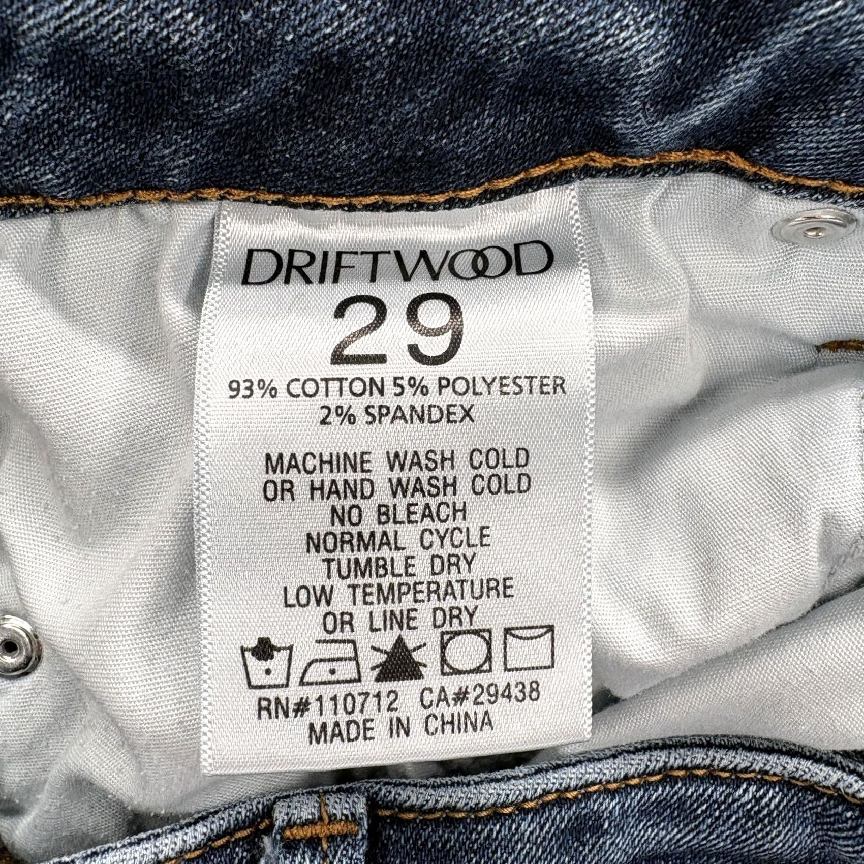 Vintage Driftwood Jeans Womens 29 Blue Med Wash Mid Rise Skinny Stretch Preppy Size 29" - 4 Thumbnail