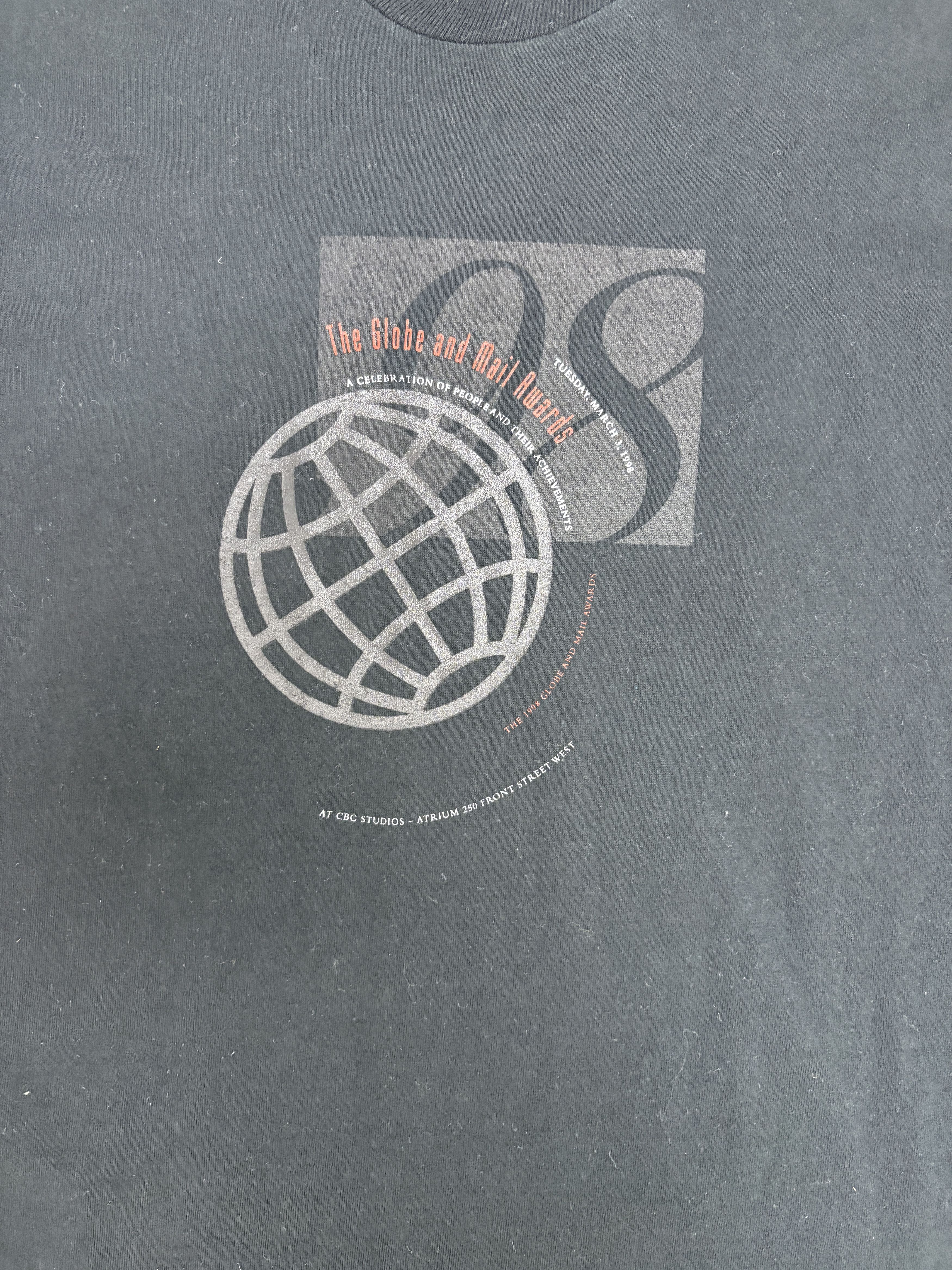 Vintage The Globe & Mail Awards 1998 Vintage Black Tee Size US XL / EU 56 / 4 - 2 Thumbnail