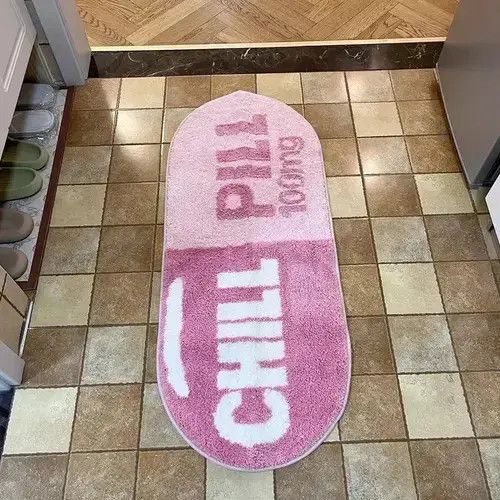 Other 3D Pink "CHILL PILL" Handmade Soft Rug Size ONE SIZE - 2 Thumbnail