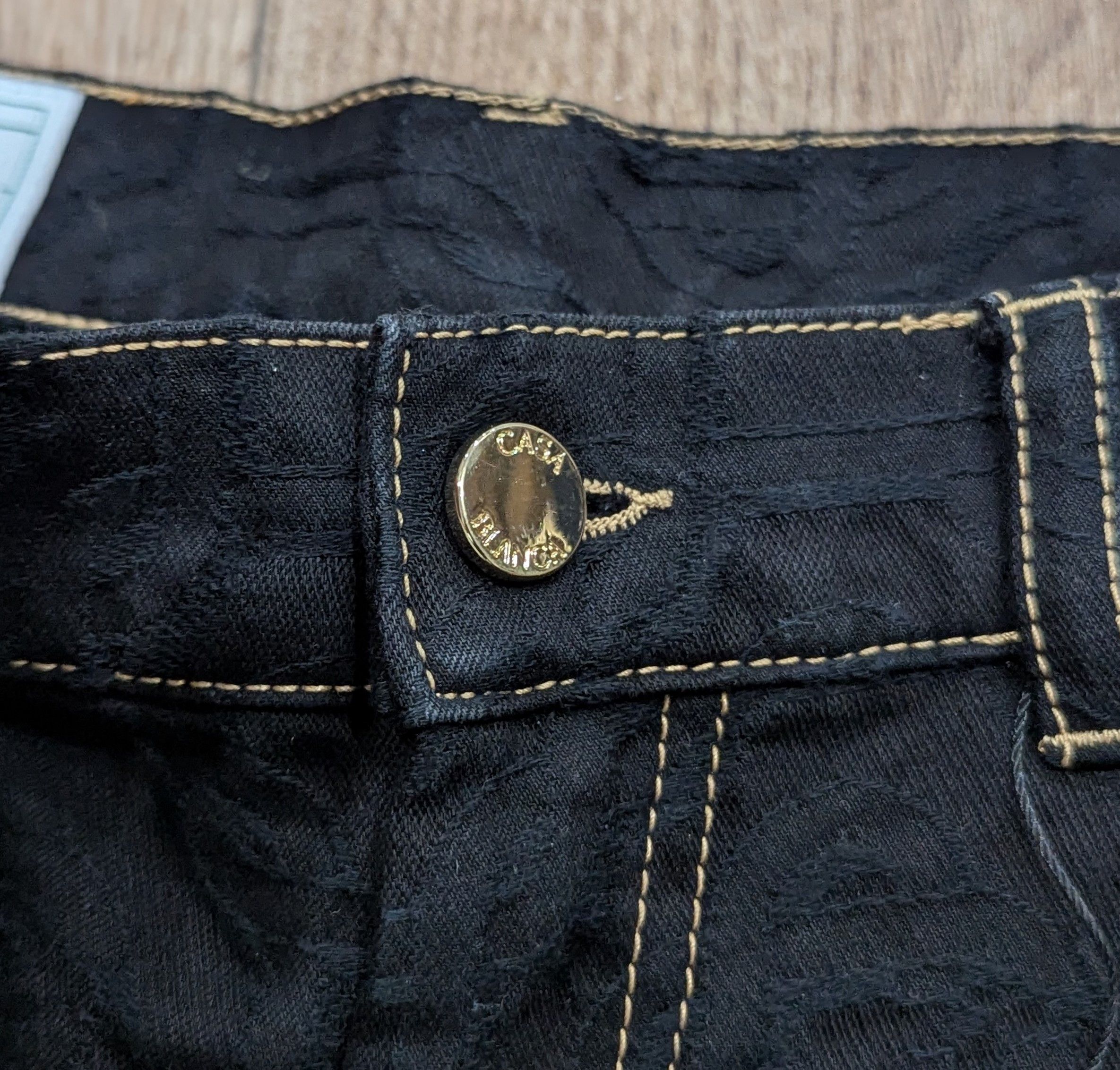 Casablanca CASABLANCA Jacquard Straight Leg Denim Jeans Black 30 Size US 30 / EU 46 - 3 Thumbnail