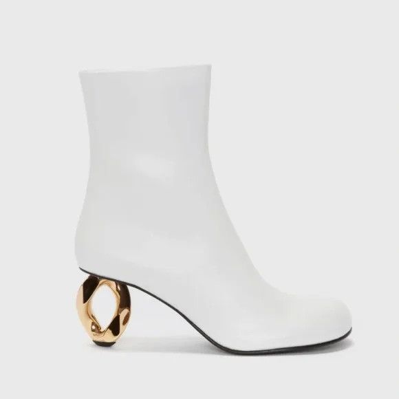 JW Anderson o1mle0325 Chain Ankle Boots in White Size US 7 / IT 37 - 1 Thumbnail