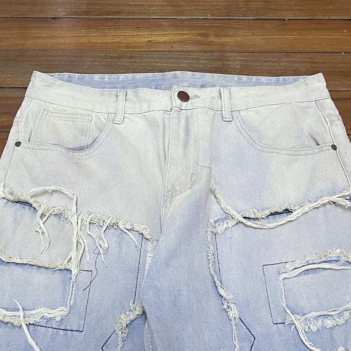 14th Addiction × If Six Was Nine × Japanese Brand Rare Design Vintage Japanese Brand Patchwork Jeans 2000s Size US 36 / EU 52 - 3 Thumbnail