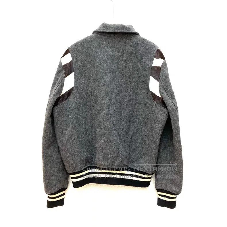Saint Laurent Paris Saint Laurent Paris Gray Horsehair Patchwork Baseball Jack Size US M / EU 48-50 / 2 - 2 Thumbnail