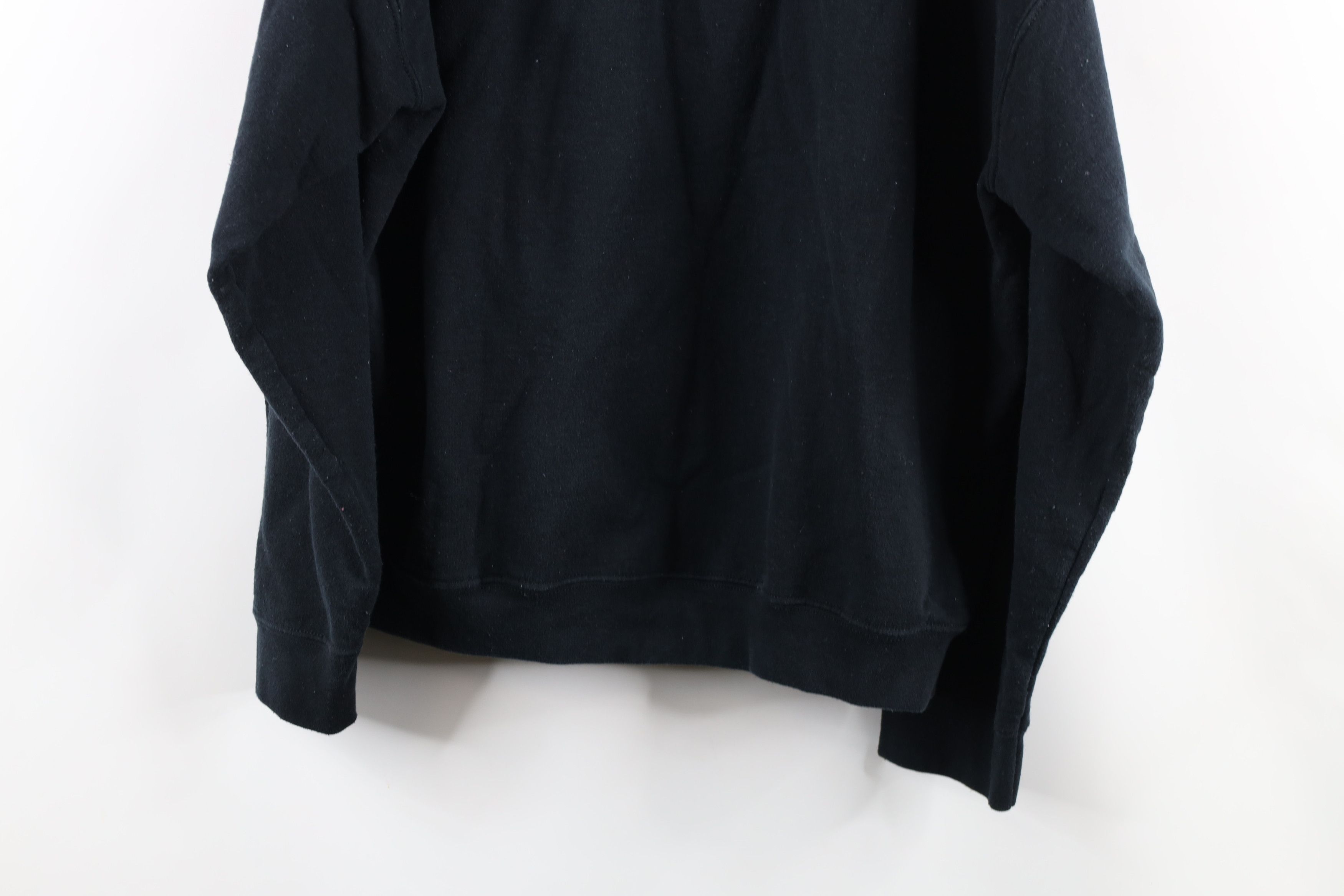 Vintage Vintage 90s Streetwear Distressed Hoodie Sweatshirt Black Size US XXL / EU 58 / 5 - 11 Thumbnail