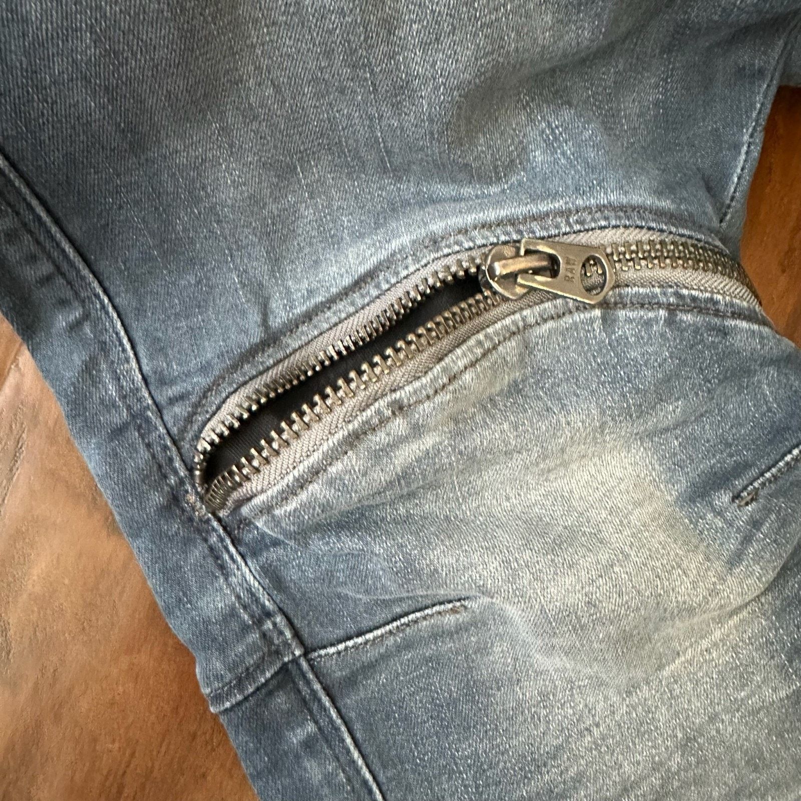 G-Star G-STAR RAW Skinny Jeans 5620 3D Zip Knee Moto Biker Grunge Size US 36 / EU 52 - 6 Thumbnail
