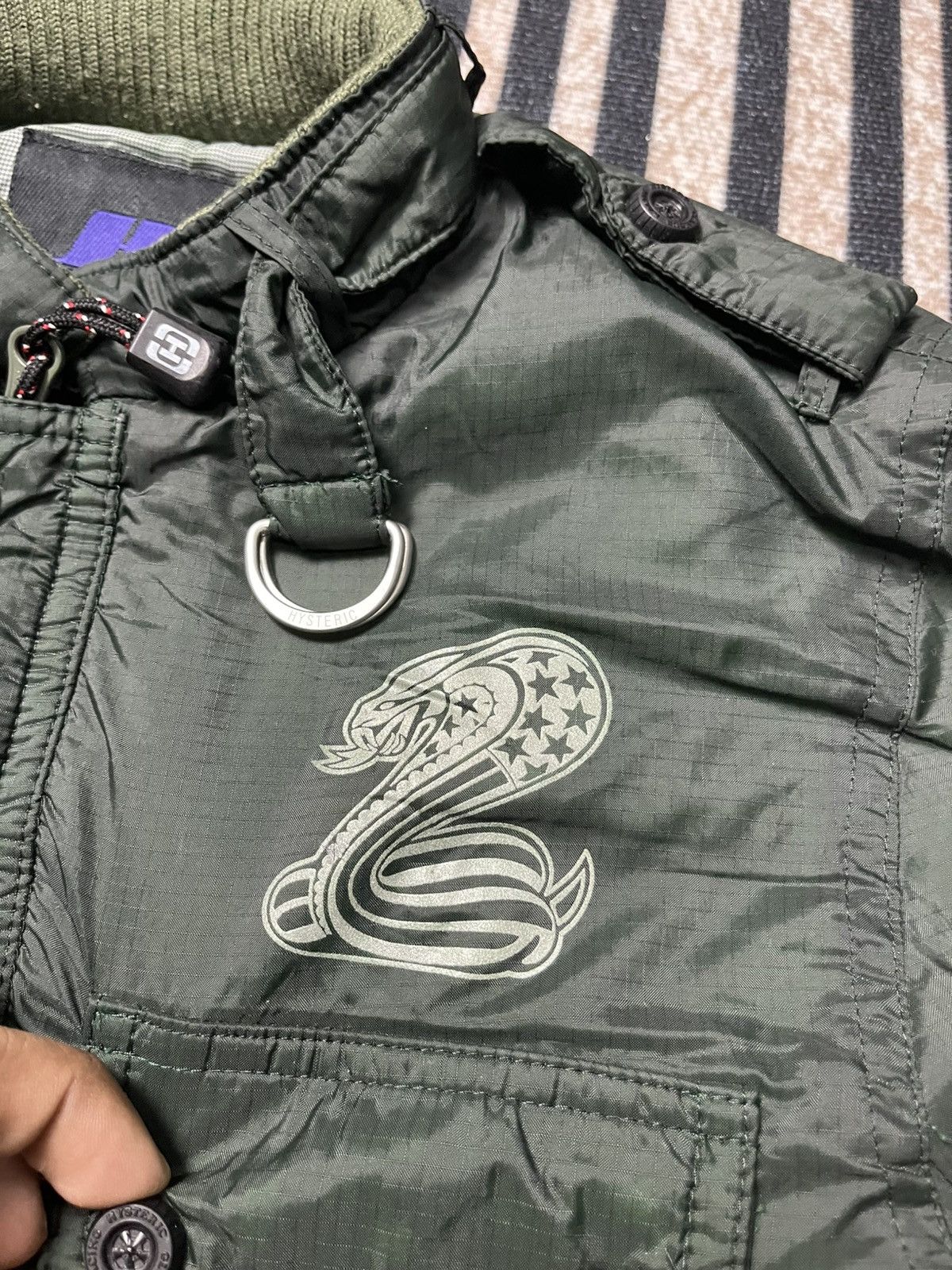 Hysteric Glamour 90s HYSTERIC GLAMOUR SNAKE MILITARY BOMBER JACKET KIDS SIZE Size US XXS / EU 40 - 8 Thumbnail