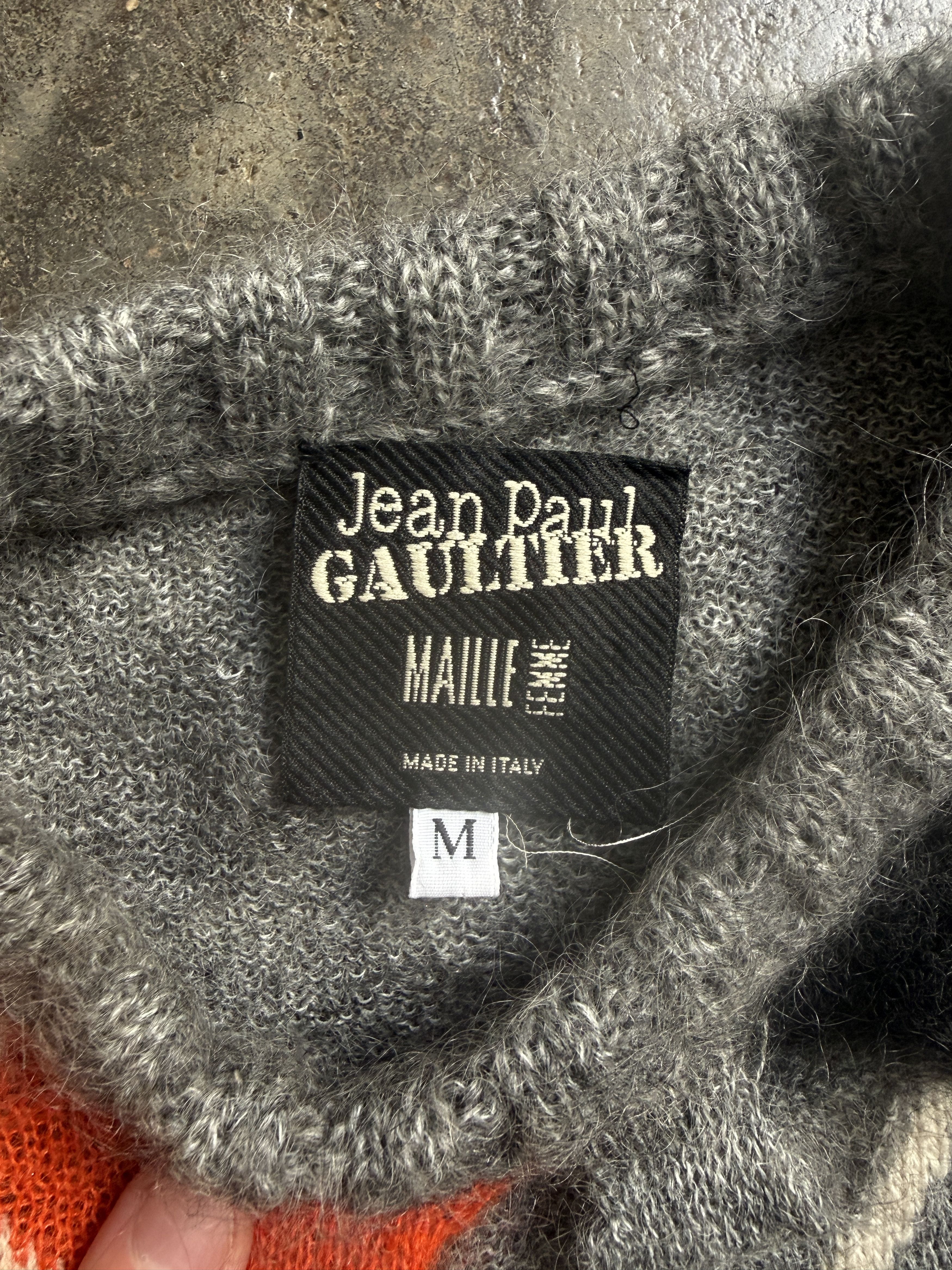 Jean Paul Gaultier Insane Vintage Cropped Wool Cutout Sweater RARE Size M / US 6-8 / IT 42-44 - 7 Thumbnail