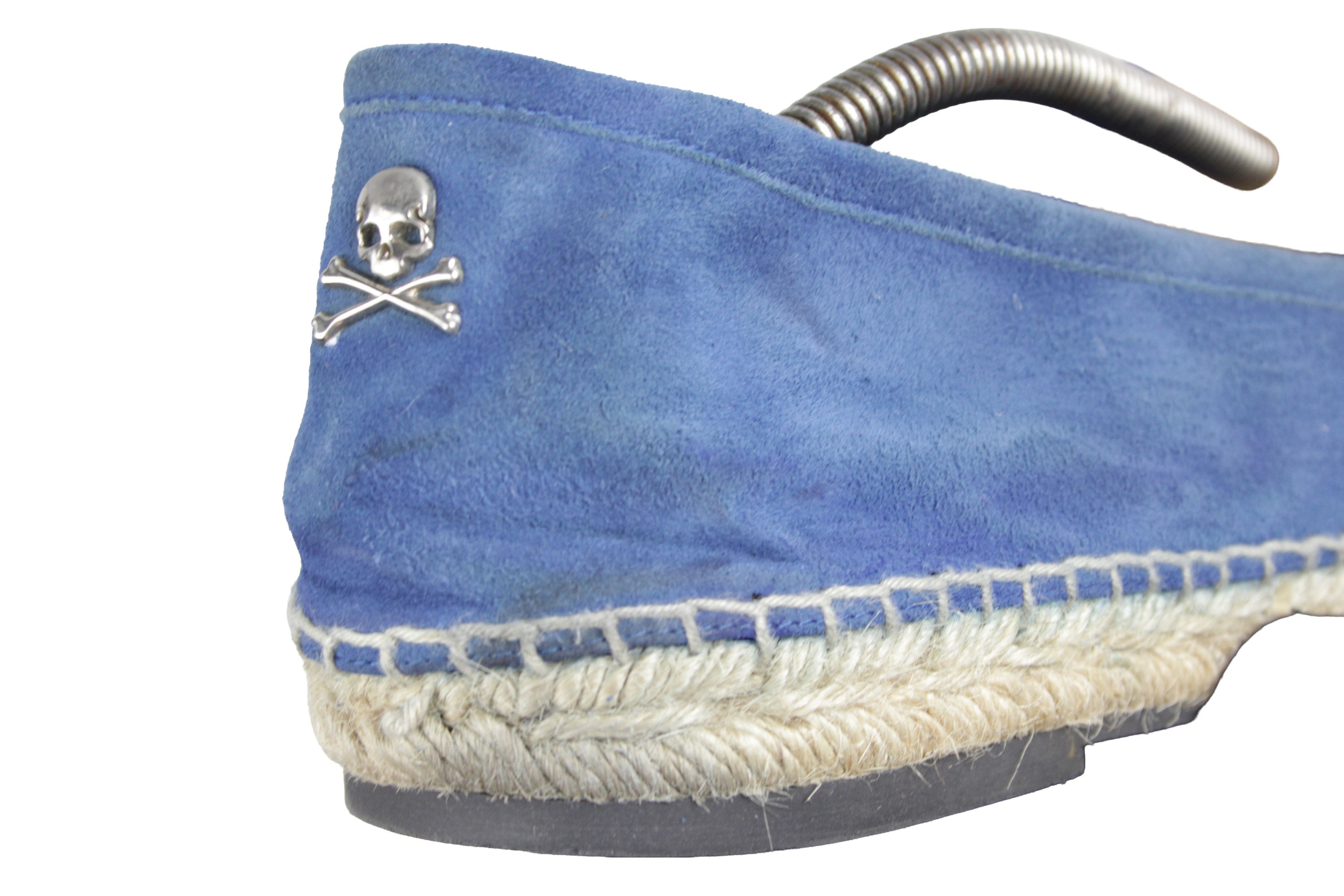 Philipp Plein Skull Logo Y2K Suede Espadrilles Size US 10 / EU 43 - 11 Thumbnail