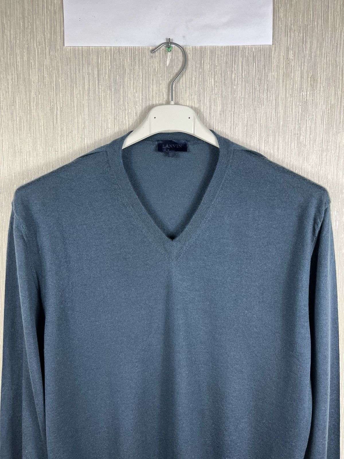 Lanvin × Vintage Vintage Lanvin 100% cashmere v-neck sweater Italian Size US L / EU 52-54 / 3 - 3 Thumbnail