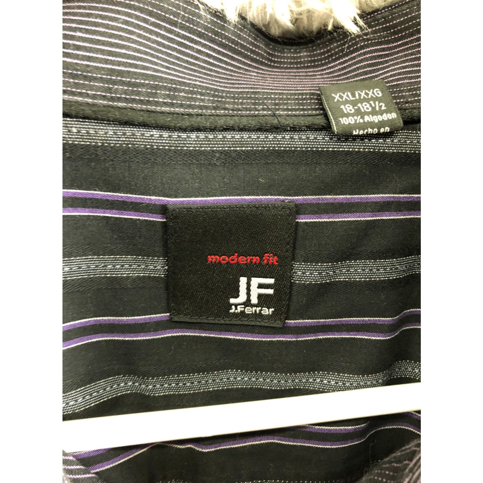 Vintage J. Ferrar Modern Fit Shirt XXL Mens Purple Long Sleeve Spread Collar Button-Up Shirt Size US XXL / EU 58 / 5 - 6 Thumbnail