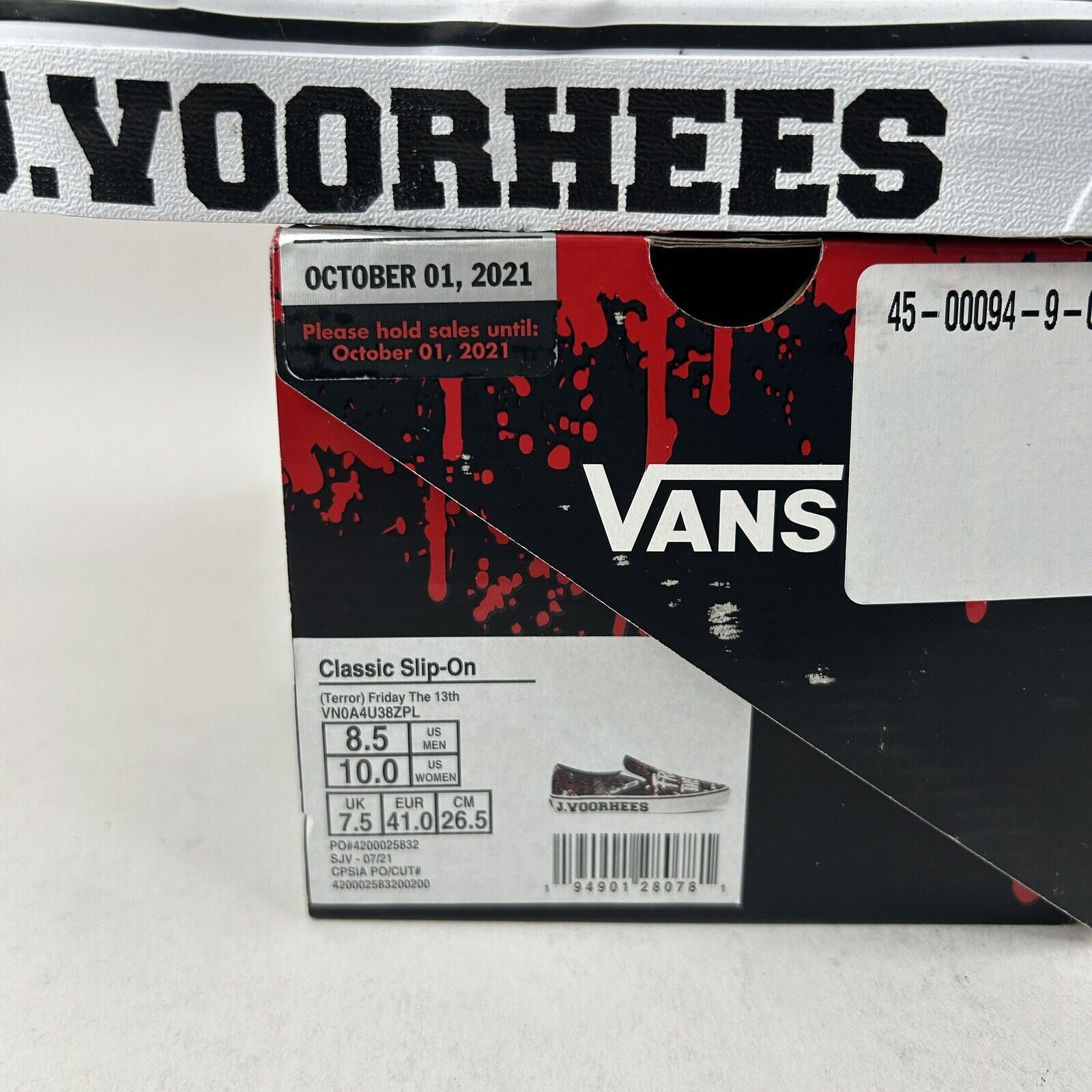 Vans Vans x House Of Terror Slip-On “Friday The 13th" 2024 Size US 8.5 / EU 41-42 - 5 Thumbnail
