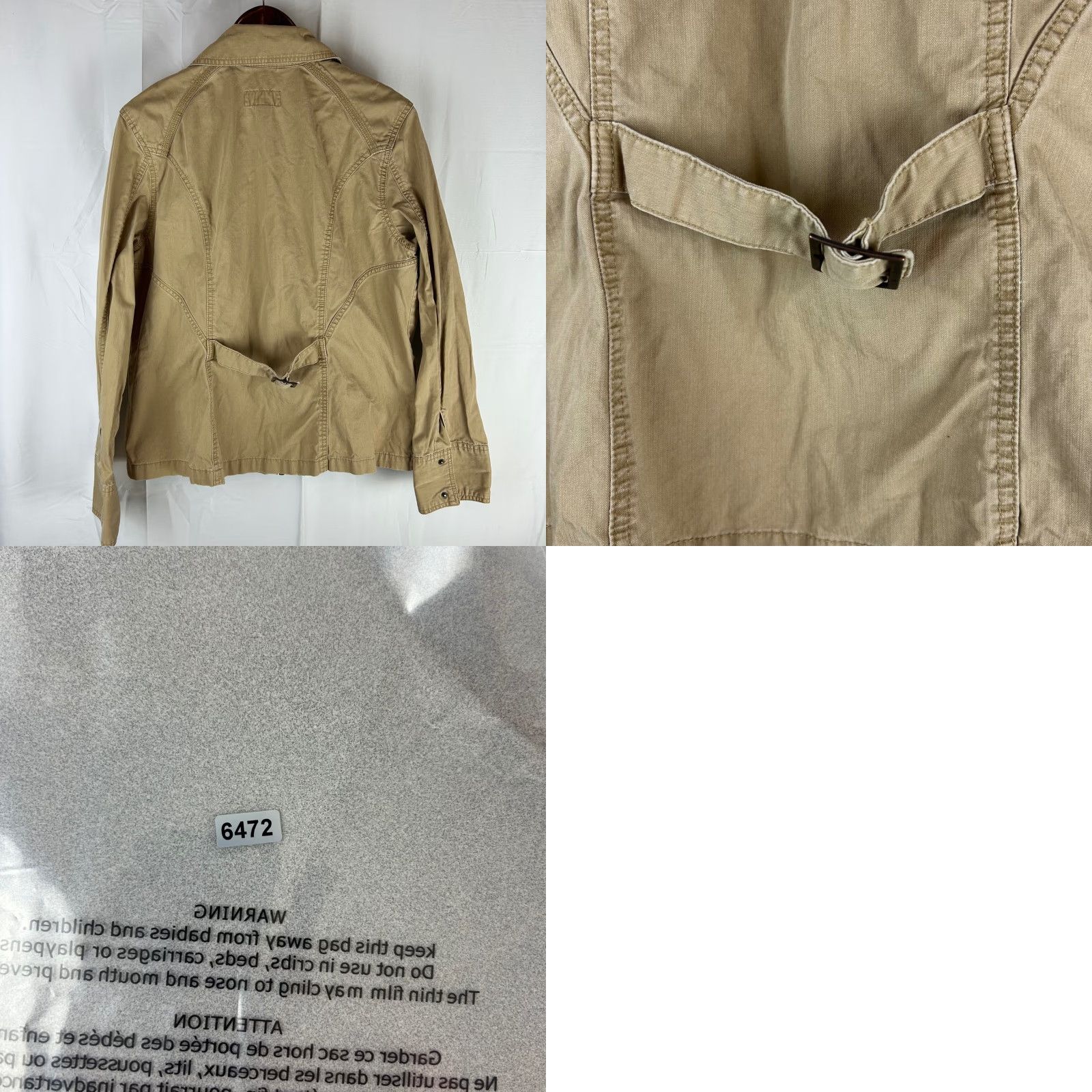 Eddie Bauer Eddie Bauer Womens Large Tan Utility Jacket Full Zip Cotton Field Casual Outdoor Size L / US 10 / IT 46 - 9 Thumbnail
