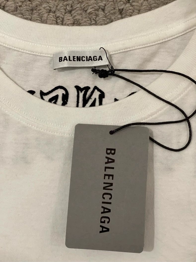 Balenciaga Balenciaga embroidered logo on the back short sleeves 2502 Size US L / EU 52-54 / 3 - 6 Thumbnail