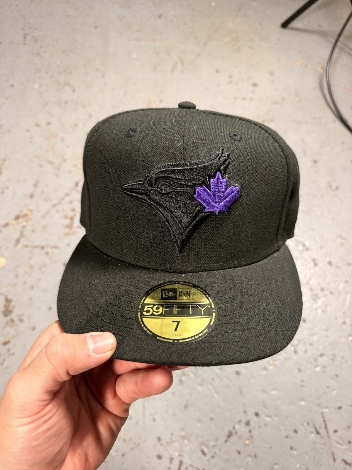 New Era Black and Purple Toronto Blue Jays Fitted Hat Size ONE SIZE - 1 Thumbnail