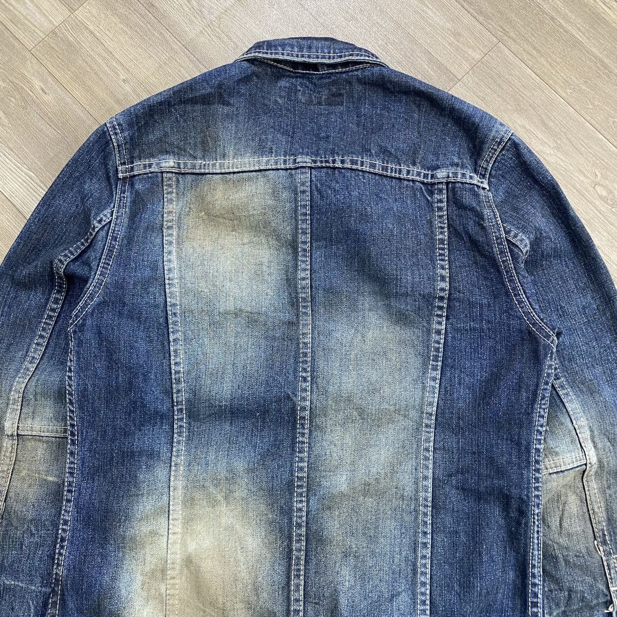 GOSTAR DE FUGA Vintage Fuga Distressed Faded Denim Jacket Ifsix Lgb Style Size US M / EU 48-50 / 2 - 14 Thumbnail