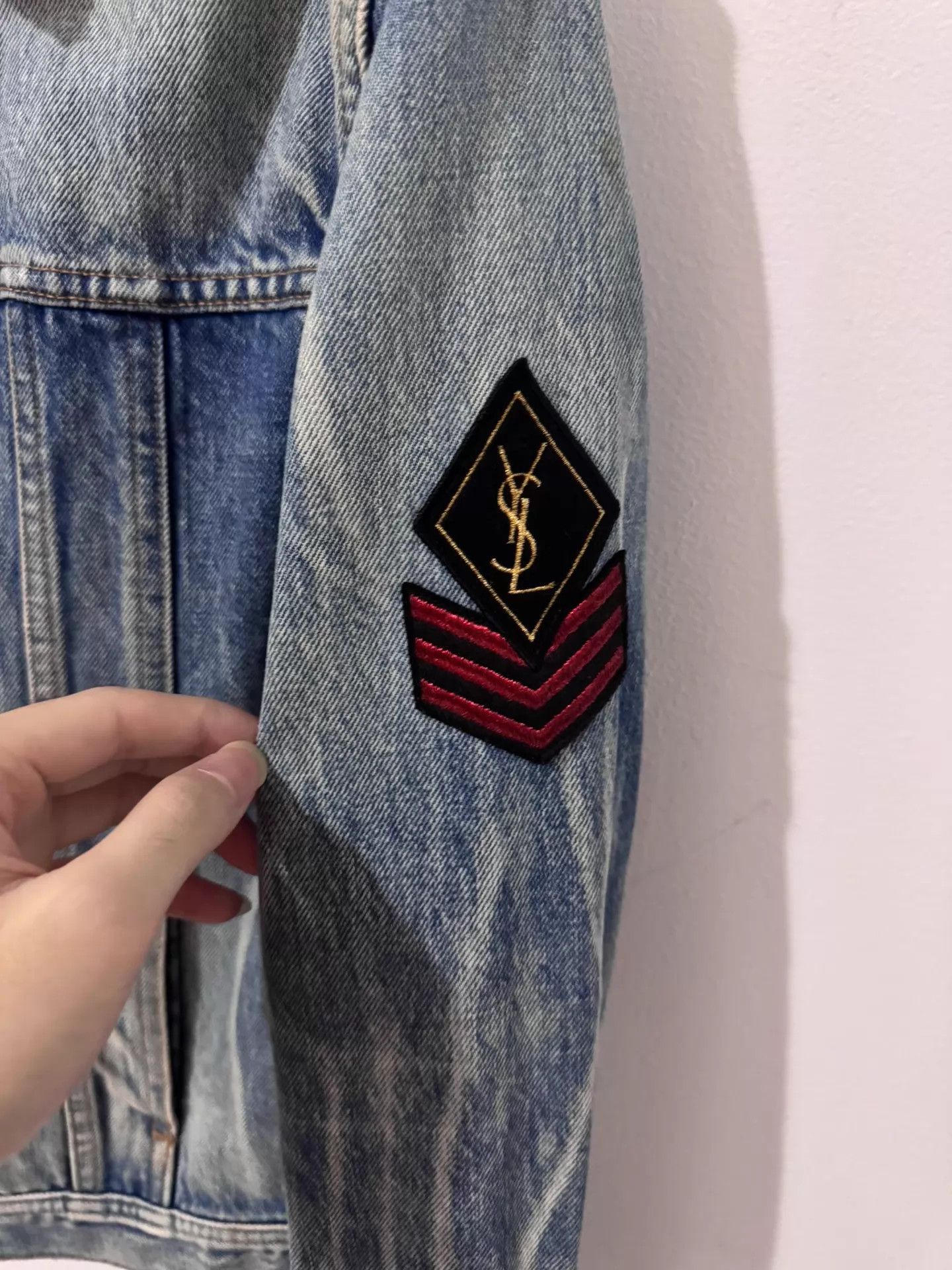 Saint Laurent Paris Authentic Saint Laurent SLP16FW Light BlueDenim Jacket Size S / US 4 / IT 40 - 3 Thumbnail