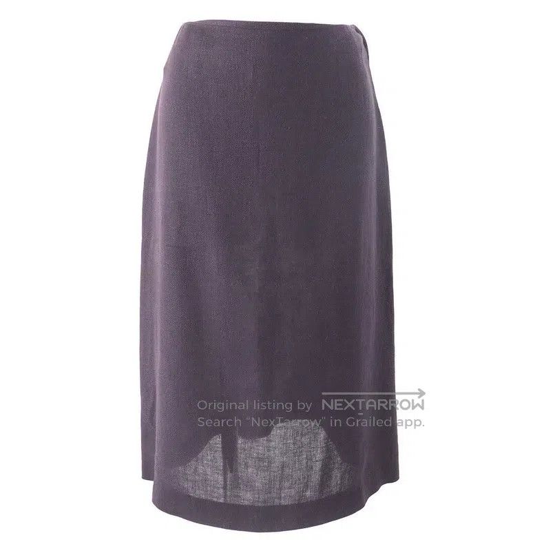 Hermes Hermes Purple-toned linen skirt Size 25" / US 0 / IT 36 - 1 Thumbnail