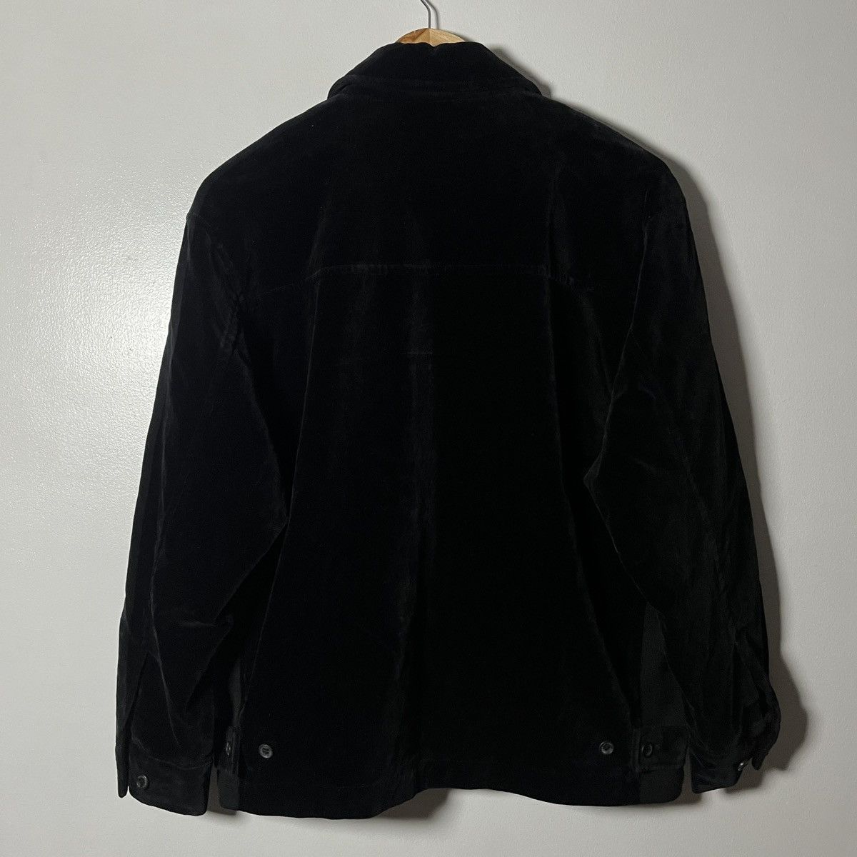 Balenciaga Rare Vintage Balenciaga Zip-up Black Velvet Jacket Size US M / EU 48-50 / 2 - 2 Thumbnail