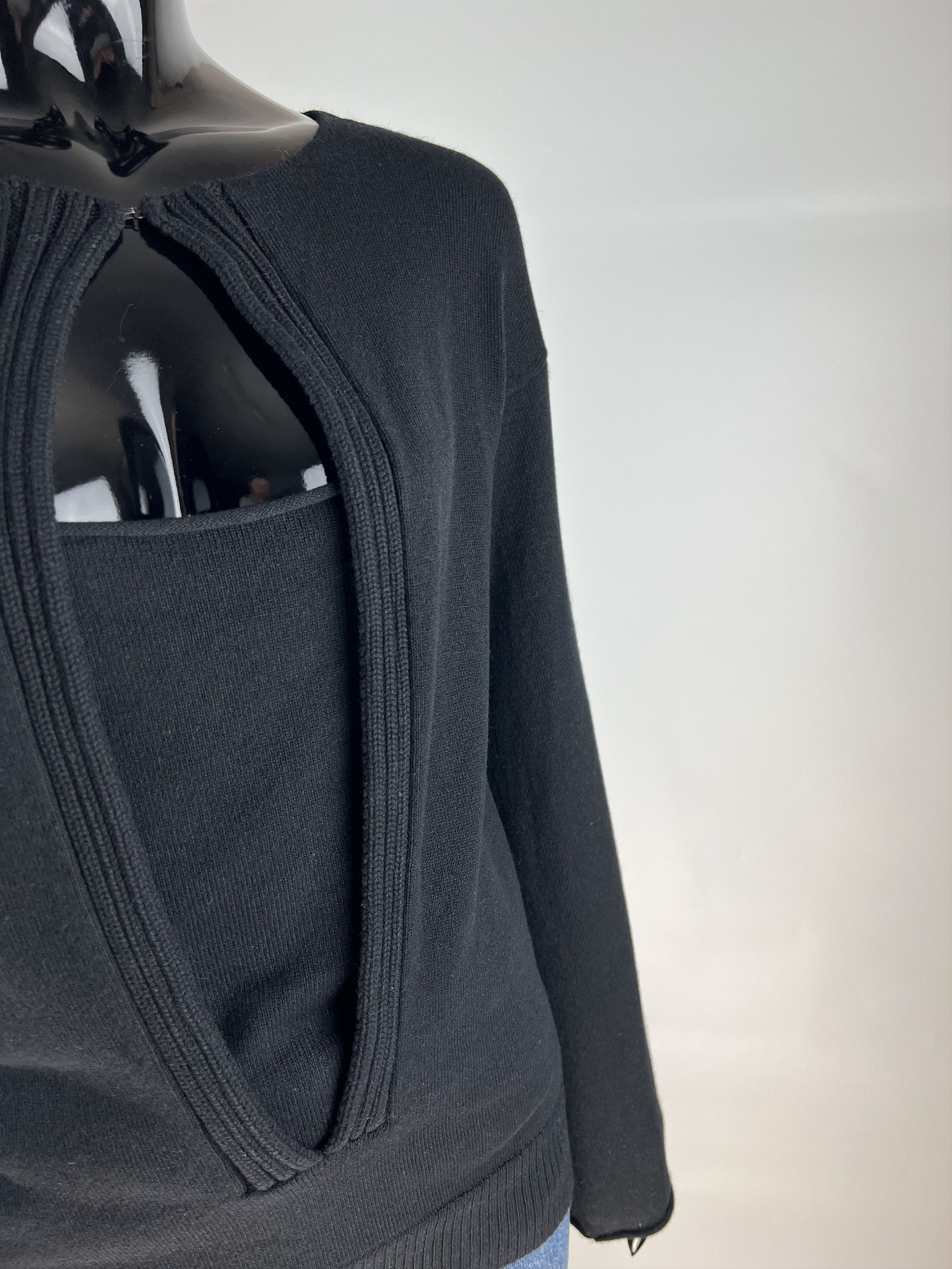 Joseph Joseph Black Silk and Cashmere Sweater Size S Size S / US 4 / IT 40 - 4 Thumbnail
