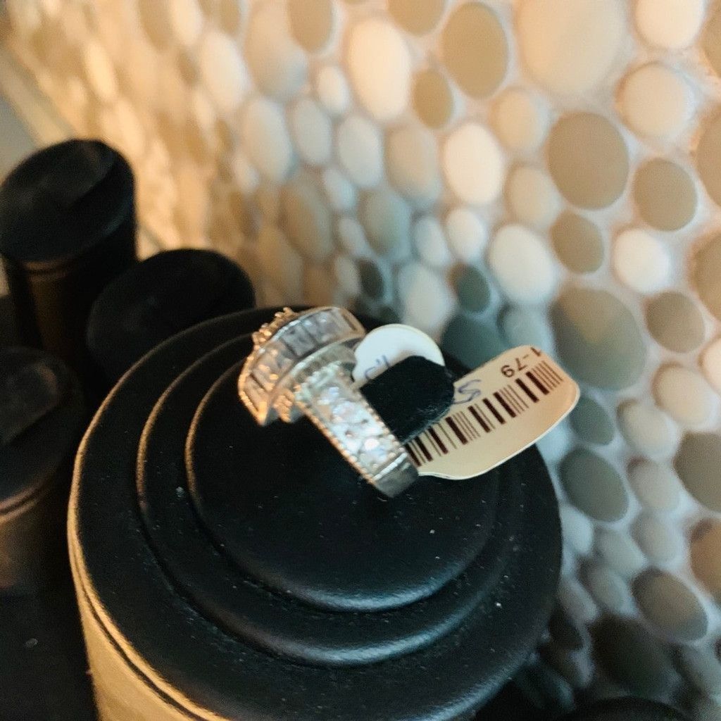 Other Sterling Silver Rung with CZ size 7.5 BN💍 Size ONE SIZE - 2 Thumbnail