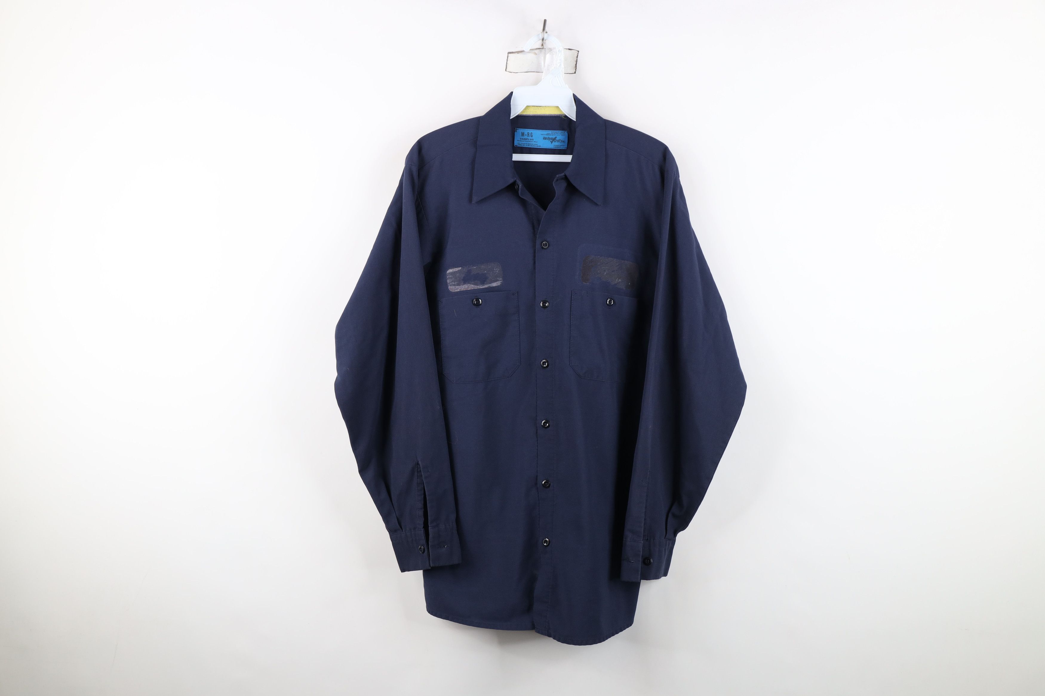 Vintage Vintage 90s Streetwear Workwear Mechanic Button Shirt Size US M / EU 48-50 / 2 - 1 Thumbnail