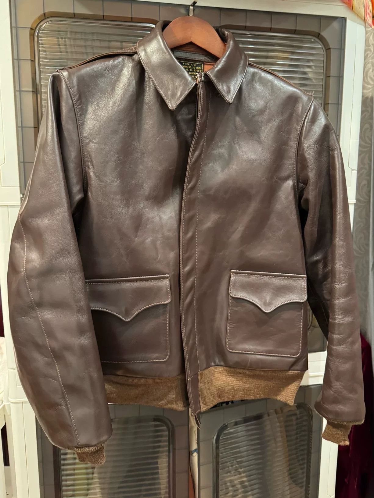 The Real Mccoy's A2 Leather Jacket Size 44