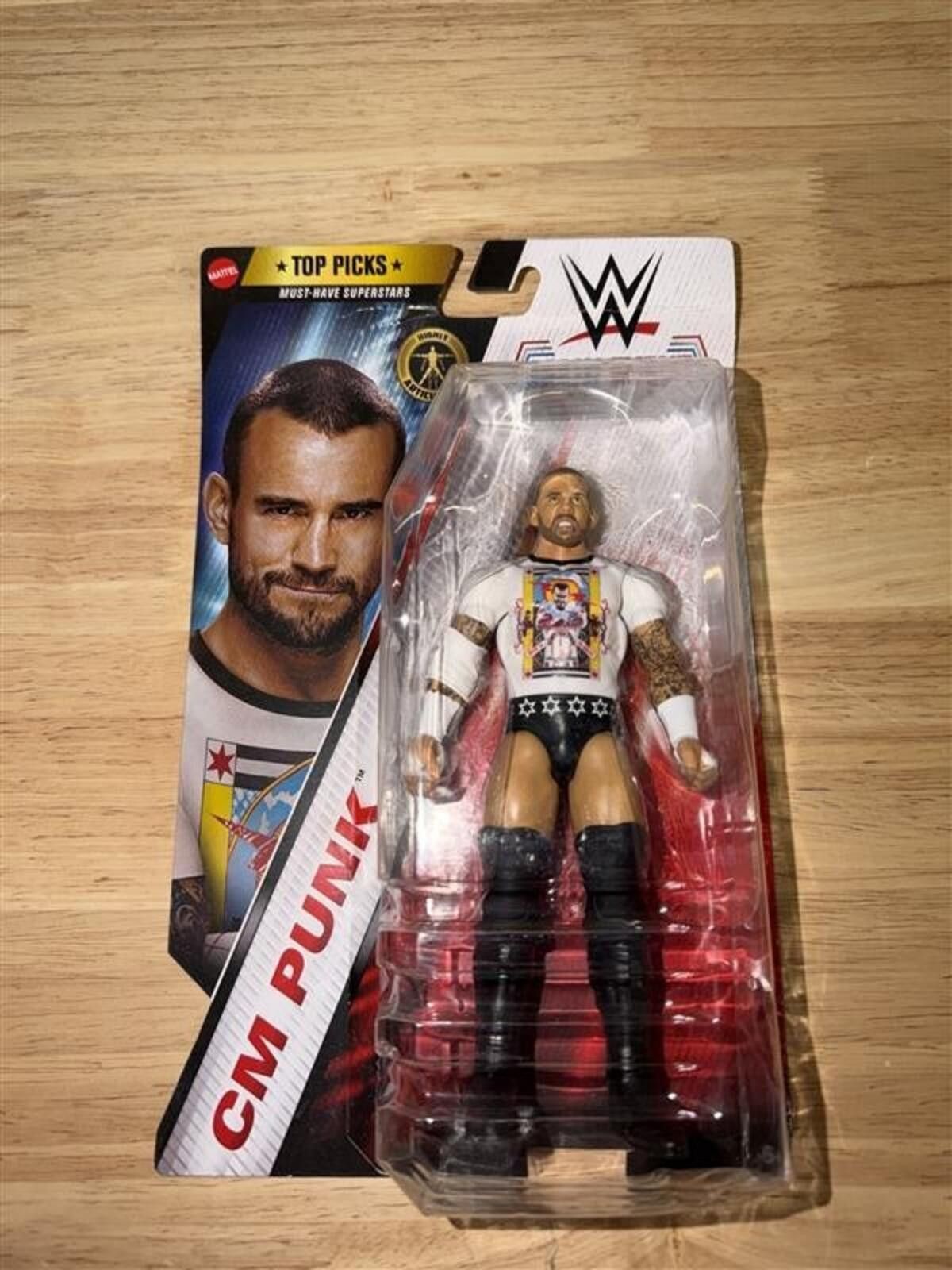 Other NIB CM Punk WWE Top Picks Action Figure Mattel Rare Size ONE SIZE - 1 Thumbnail
