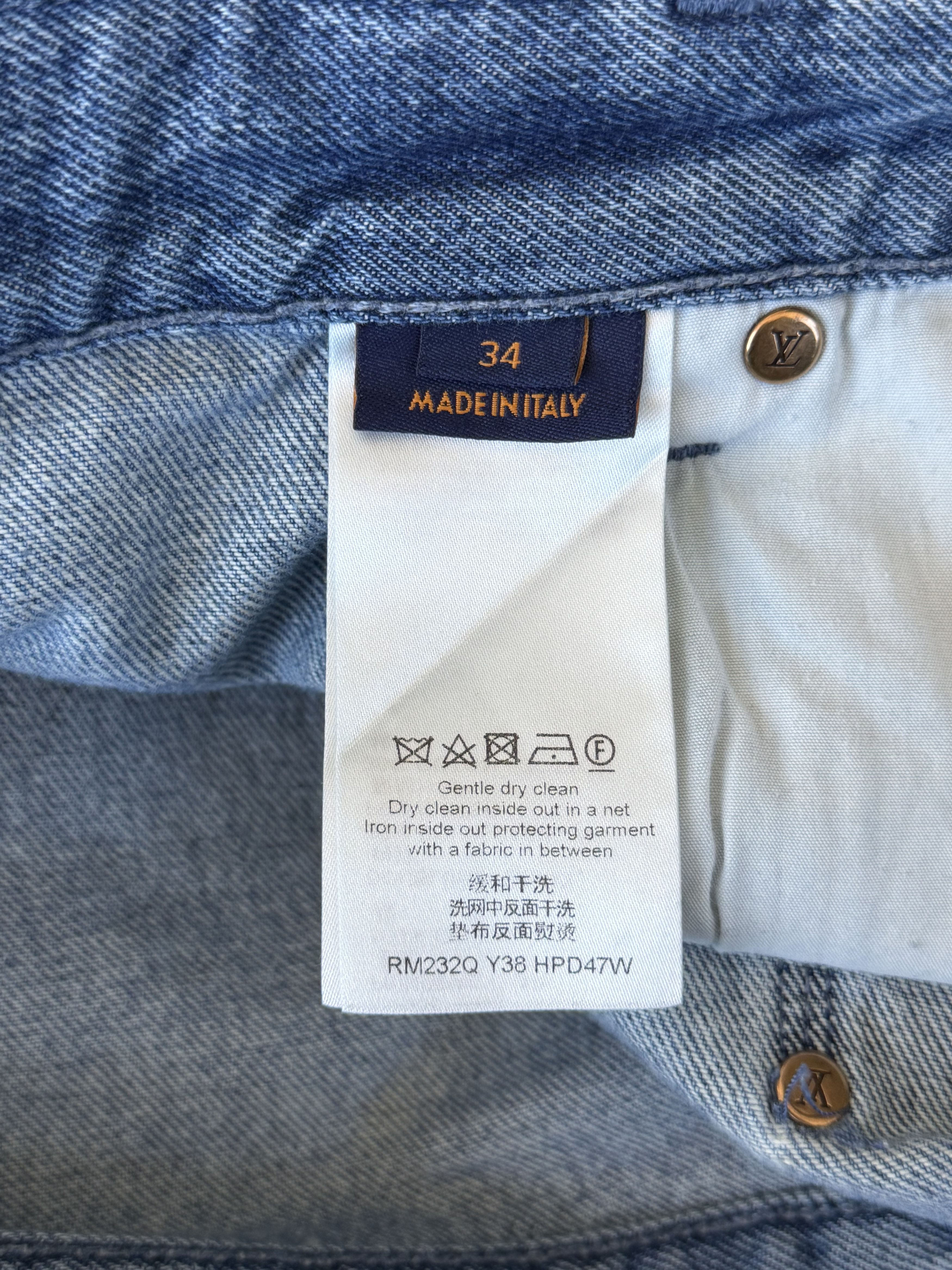 Louis Vuitton Louis Vuitton Blue Monogram Carpenter Denim Shorts Size US 34 / EU 50 - 4 Thumbnail