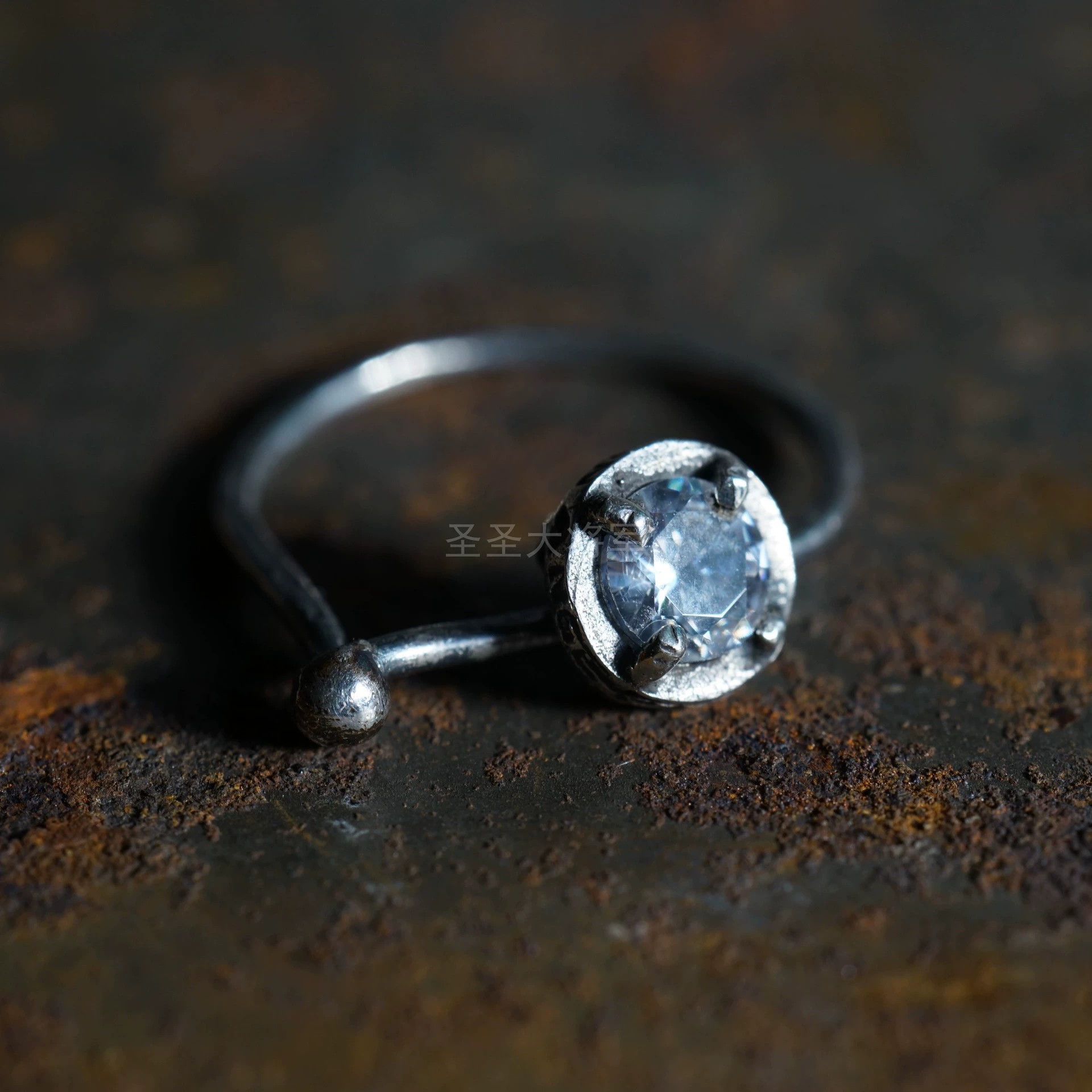 DETAJ Detaj Zircon Seed Vintage Sterling Silver Ring Size ONE SIZE - 2 Thumbnail