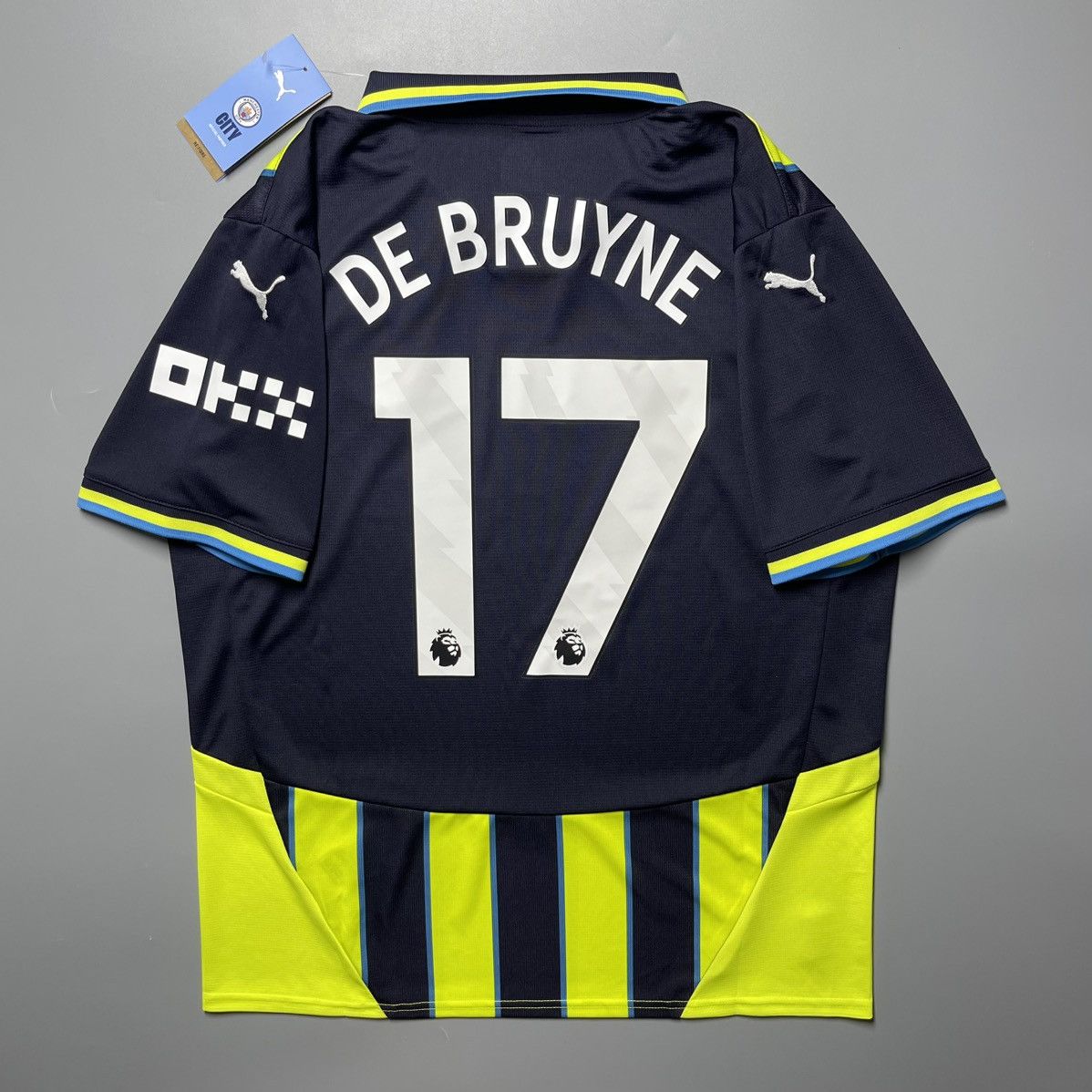 MAN CITY PUMA 2024/2025 FOOTBALL AWAY JERSEY #17 DE BRUYNE