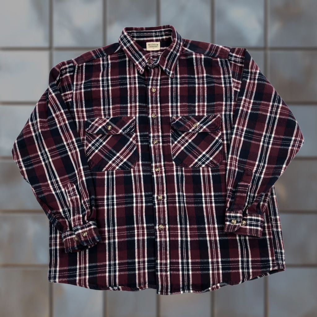 Vintage FiveBrother Men XL Plaid Flannel Shirt Long Sleeve Button-Down Workwear Vintage Size US XL / EU 56 / 4 - 1 Thumbnail