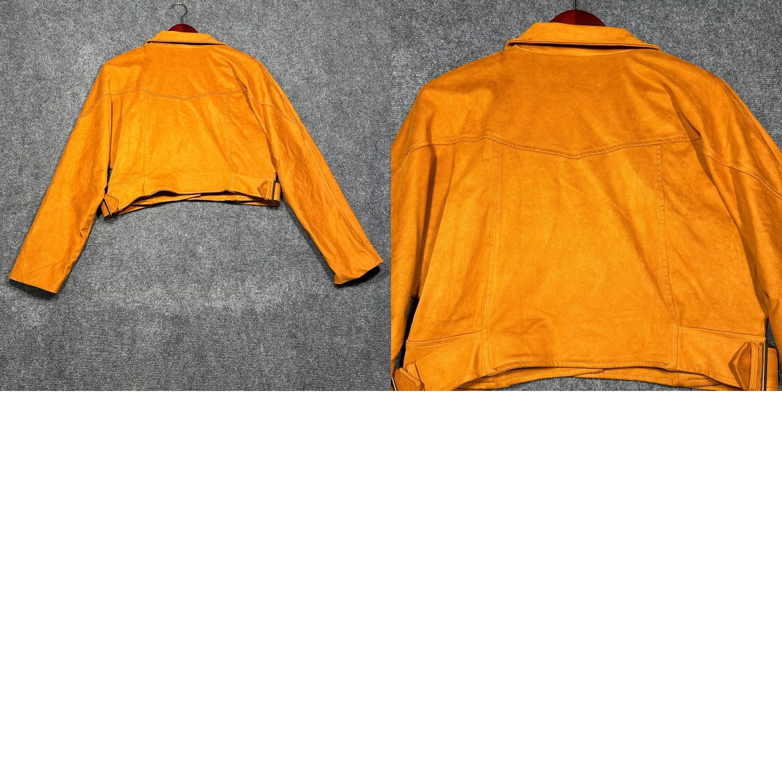 Vintage Tularosa Jacket Womens S Rust Orange Crop Faux Suede Snaps Belted Pockets Size S / US 4 / IT 40 - 8 Thumbnail