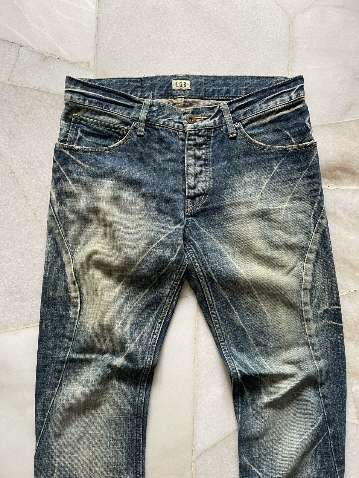 Le Grande Bleu (L.G.B.) L.g.b Wolf Denim Jeans Flare Size US 29 - 4 Thumbnail